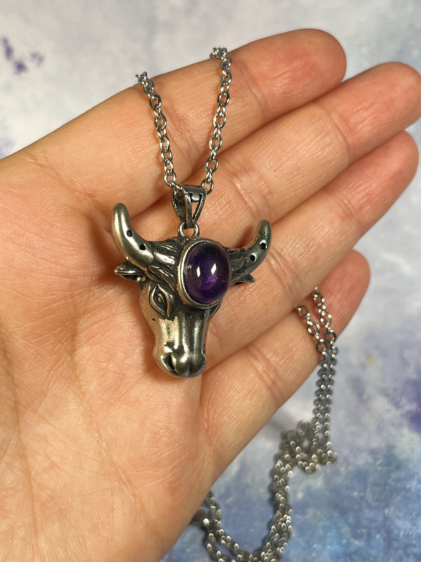 Amethyst Ox Necklace