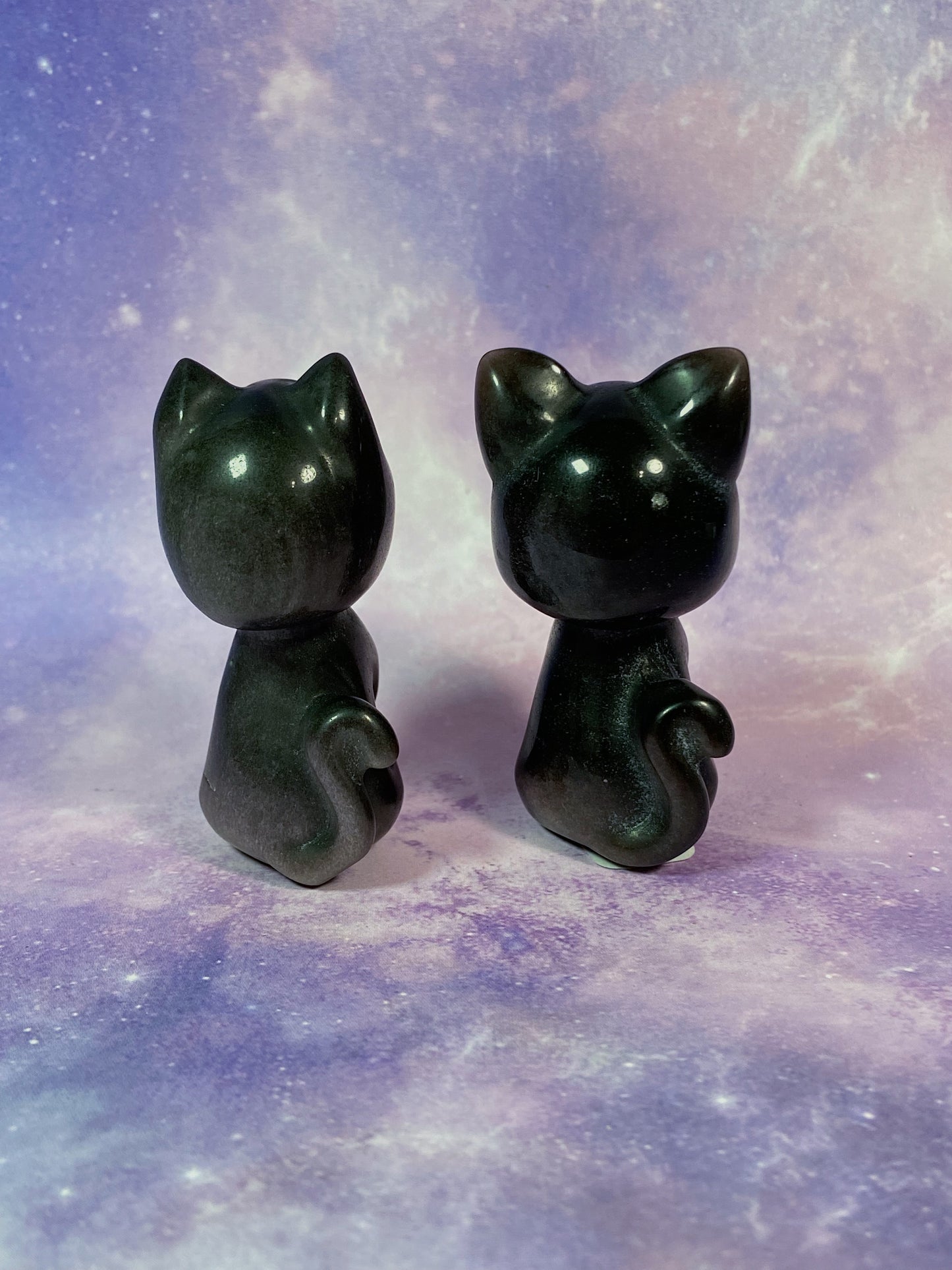 Silver Obsidian Luna Cat