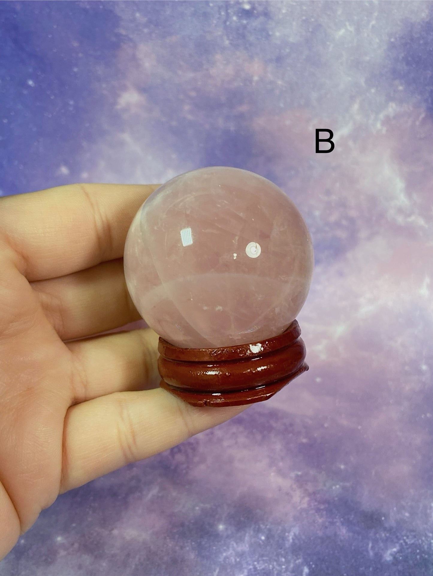 Rose Quartz Spheres W/ Stand