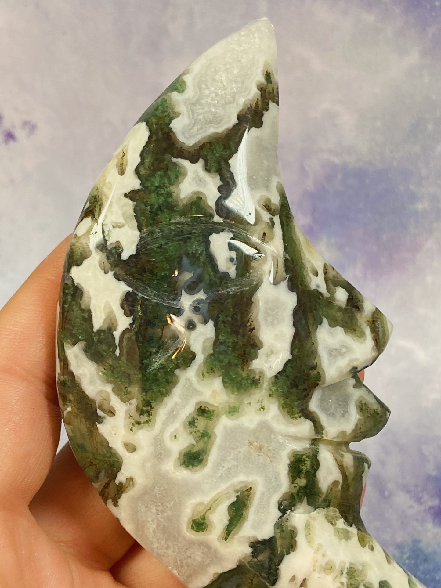 Moss Agate Moon B