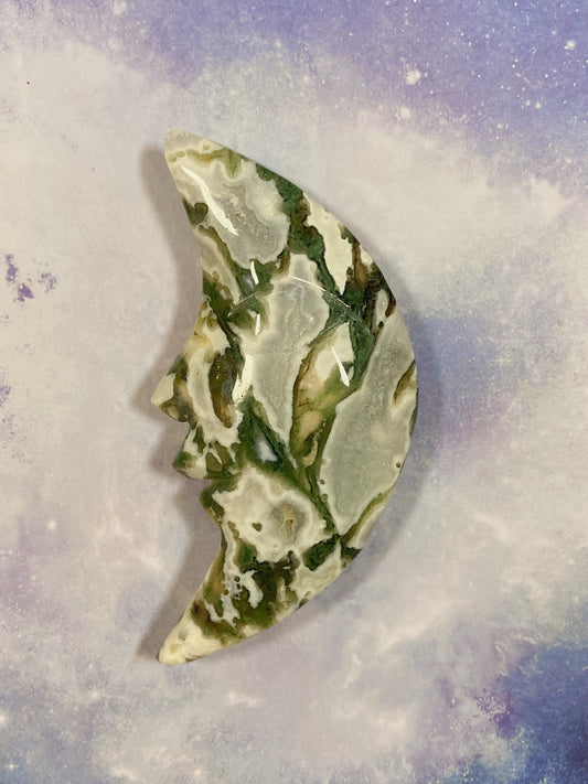 Moss Agate Moon B