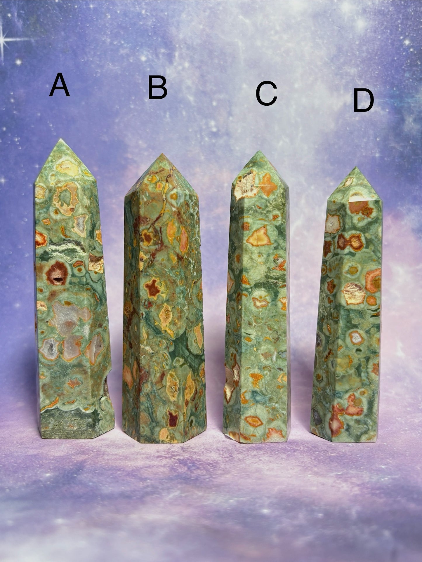 Rainforest Jasper (Rhyolite) Tower