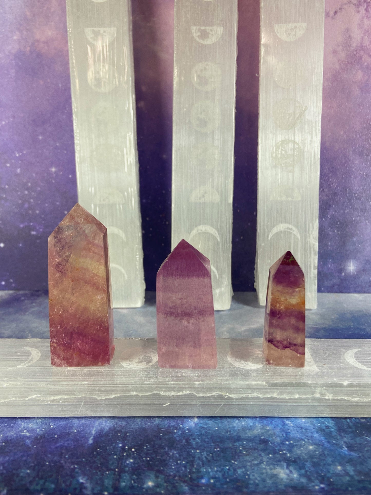Satin Spar Moon Charging Slab