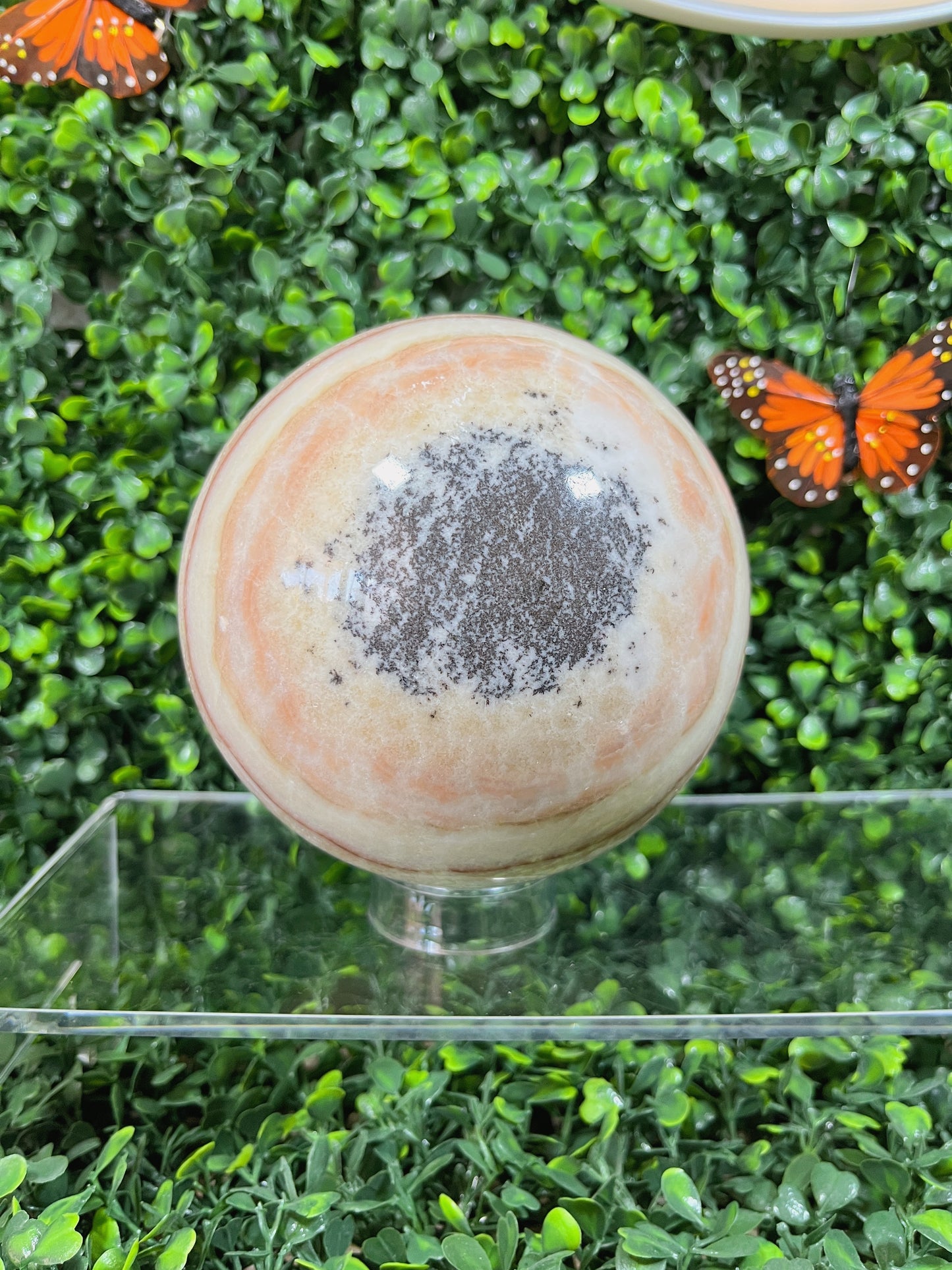 Big Red Banded Calcite Sphere