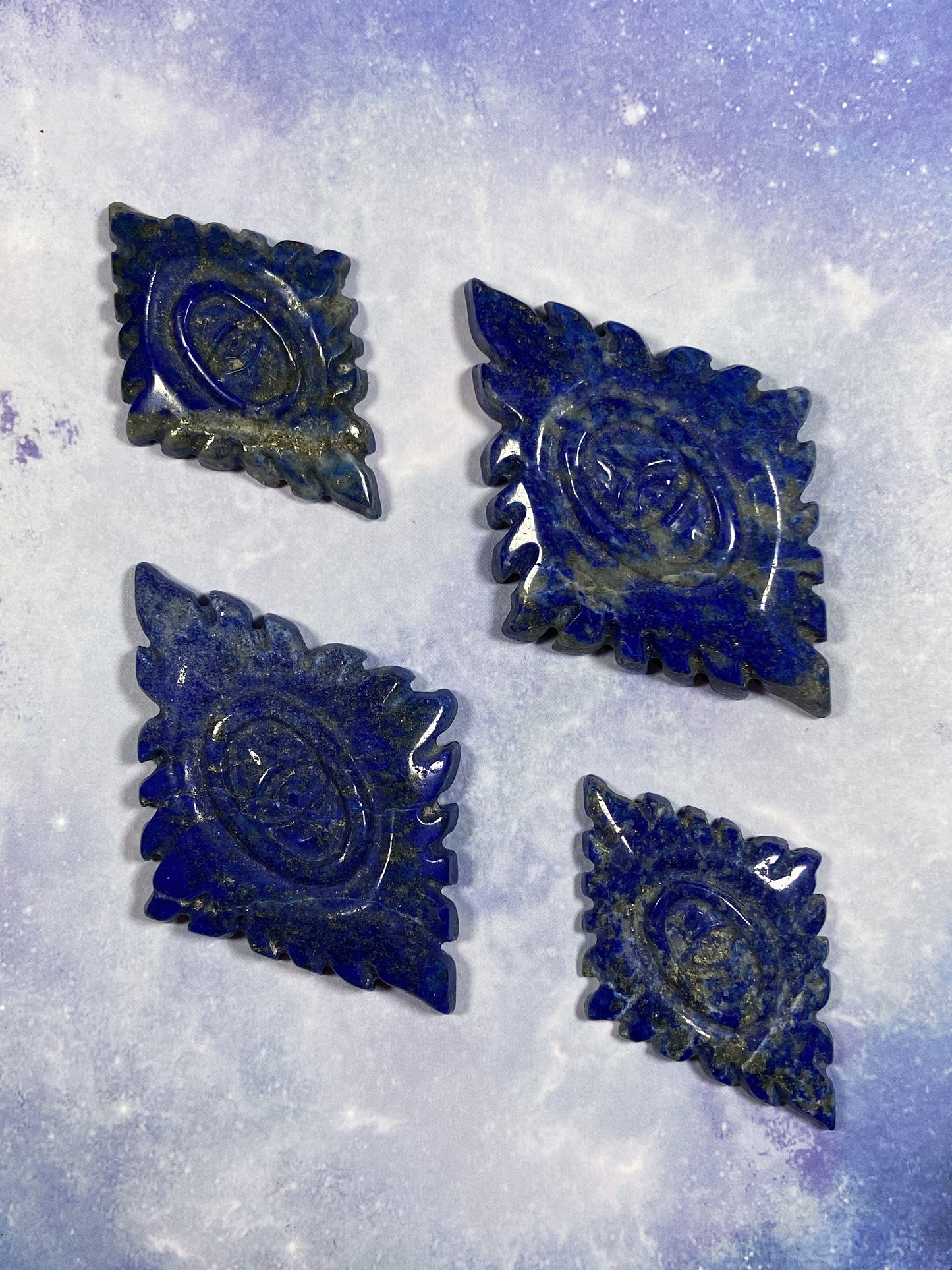 Lapis Lazuli Eye Carving