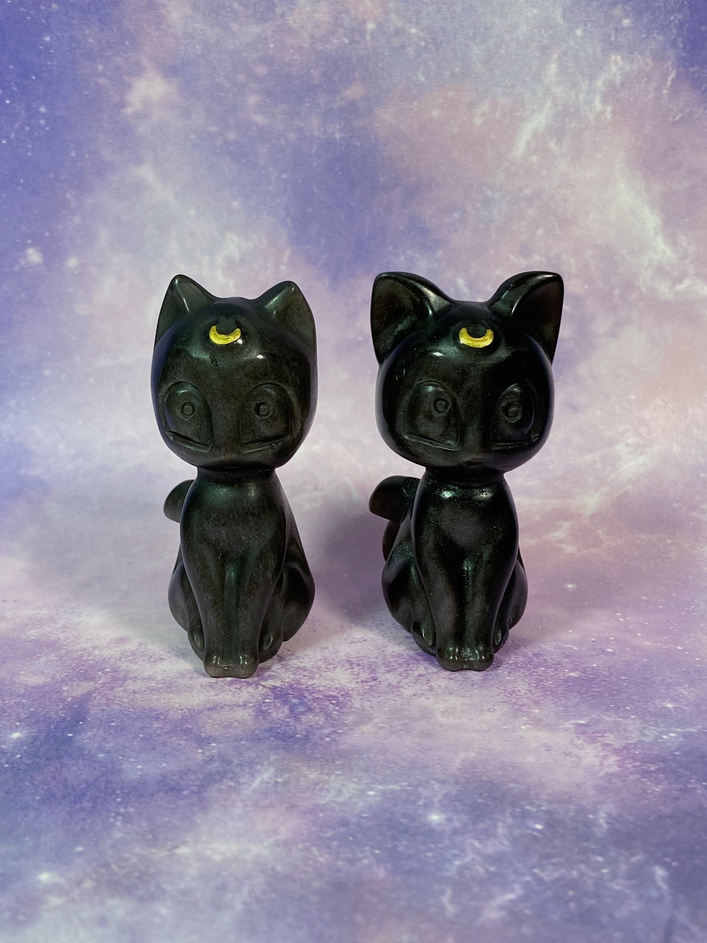 Silver Obsidian Luna Cat