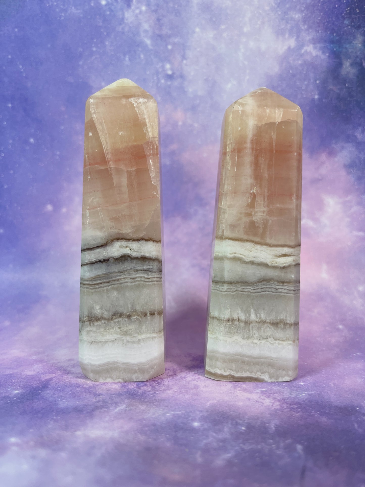 Rose Calcite Tower