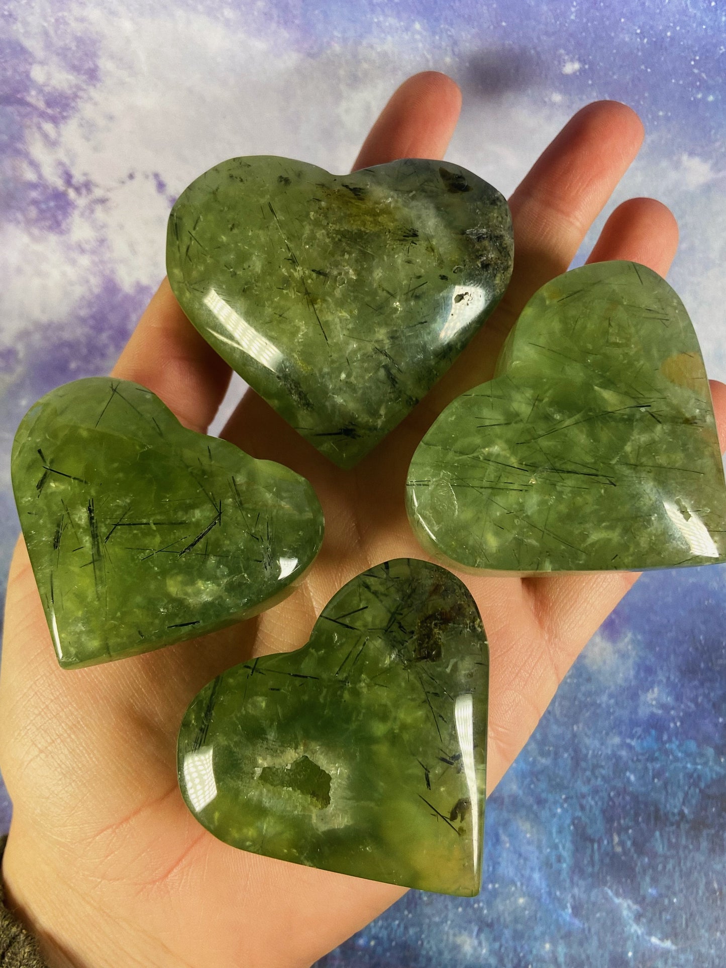 Prehnite Hearts