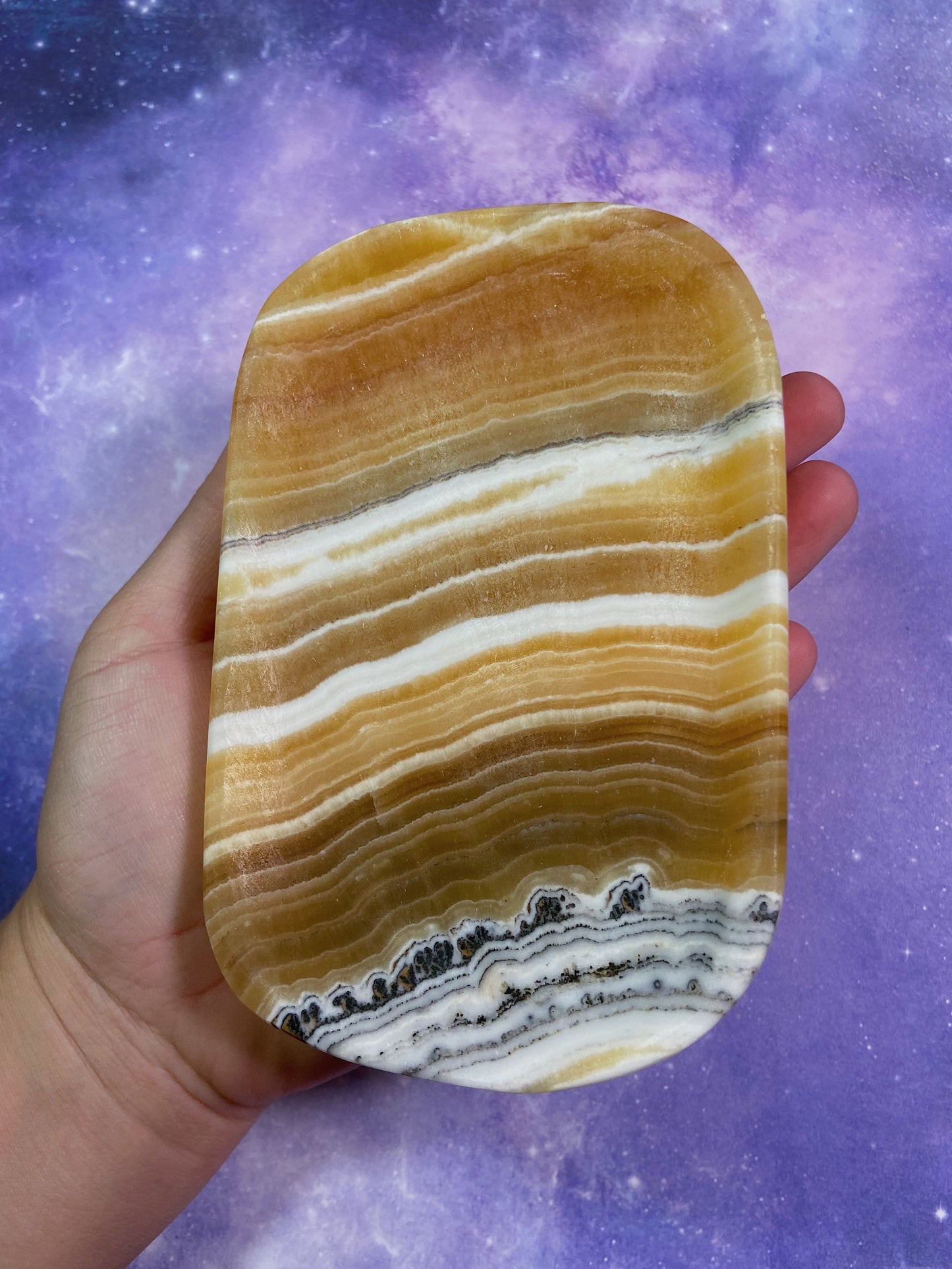 Orange Calcite Dish