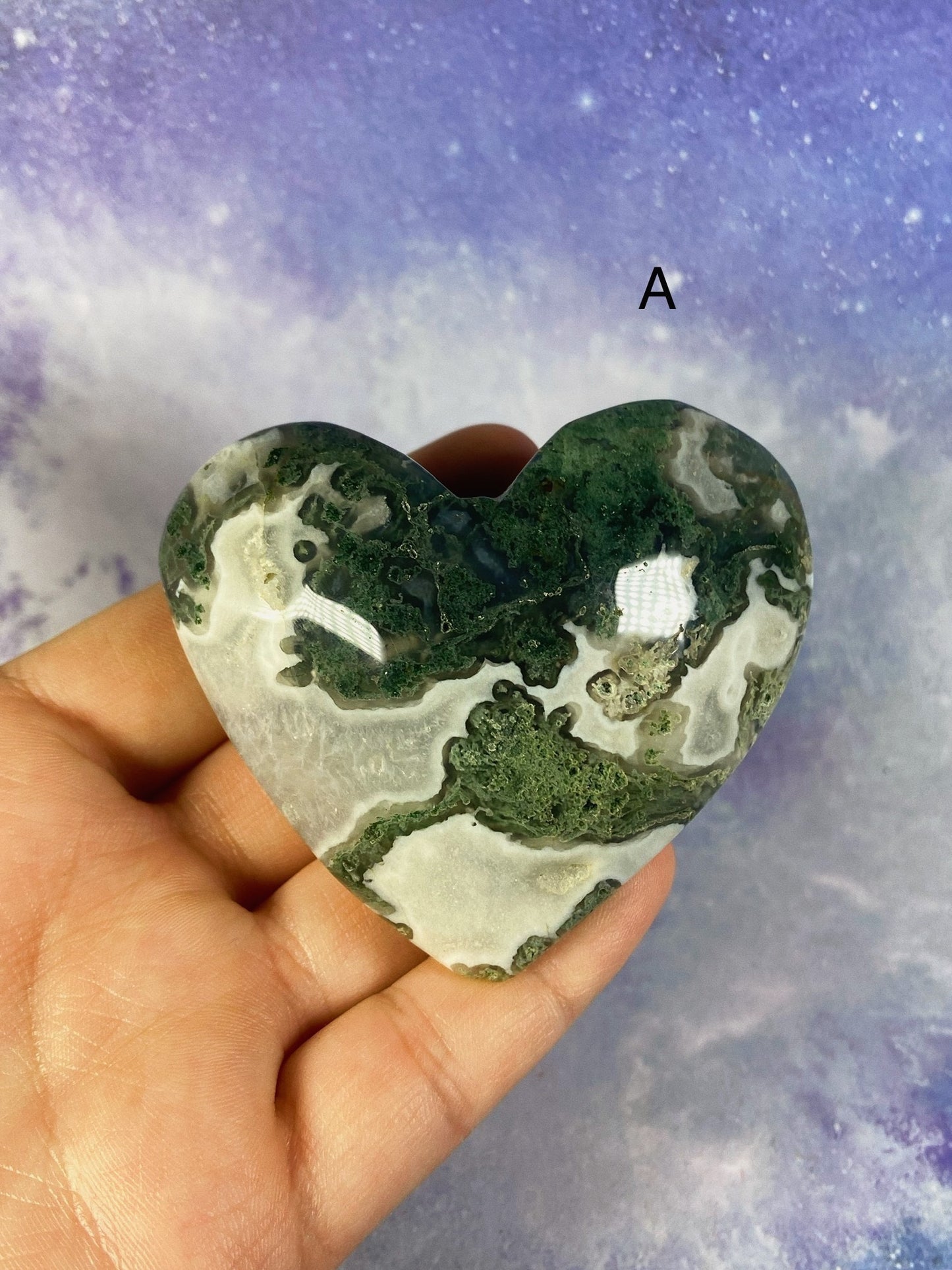 Moss Agate Heart