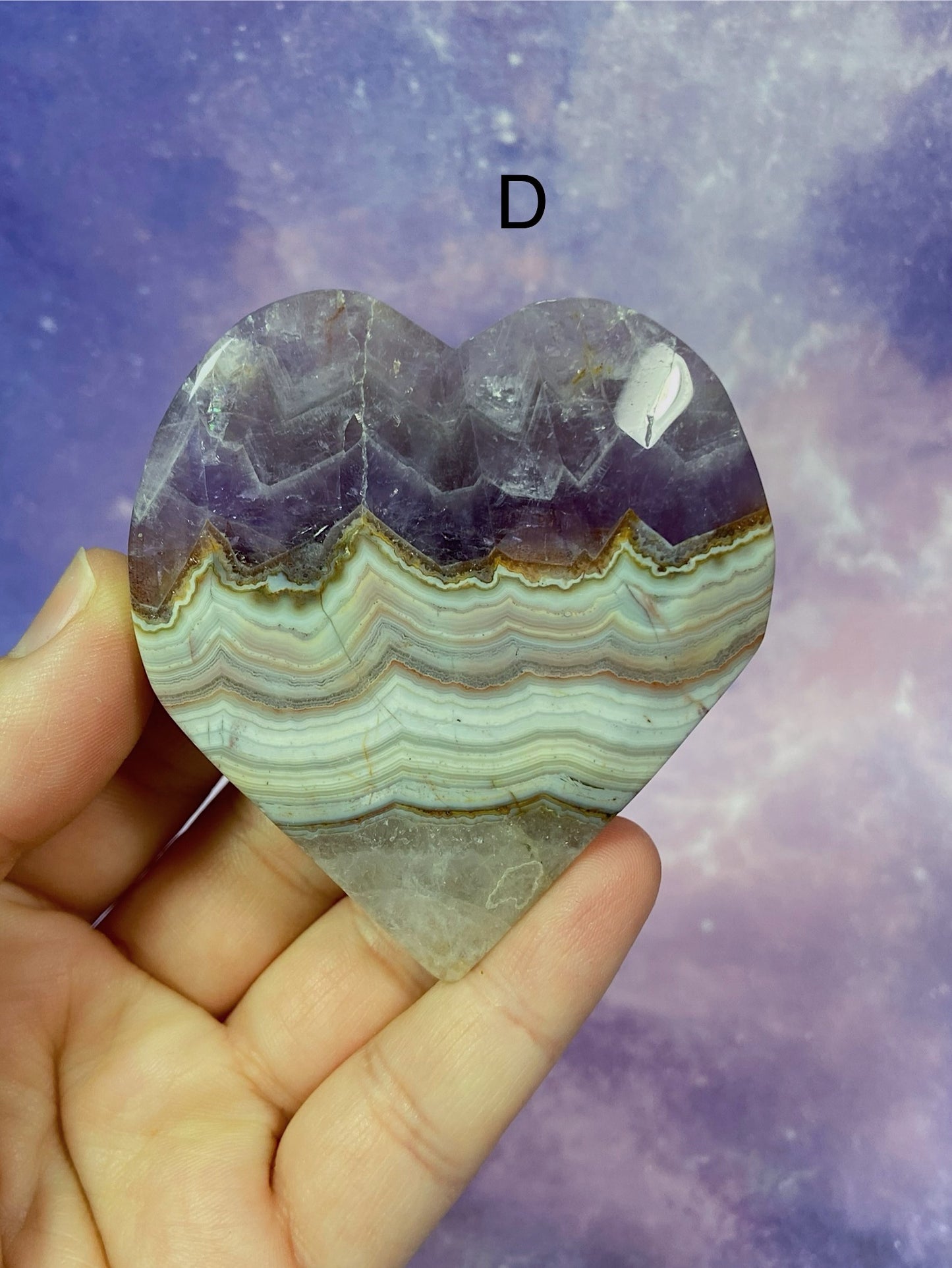 Crazy Lace Amethyst Heart