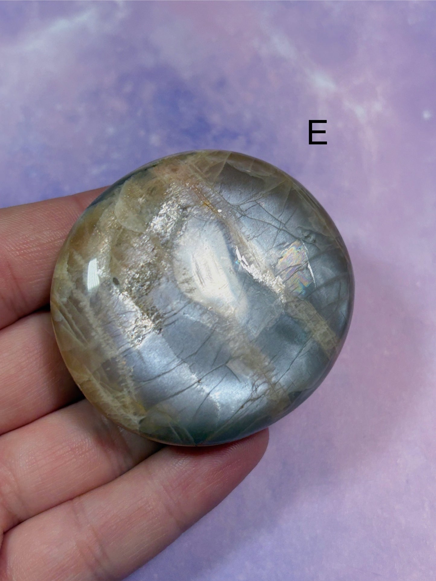 Peach Moonstone Palm Stones