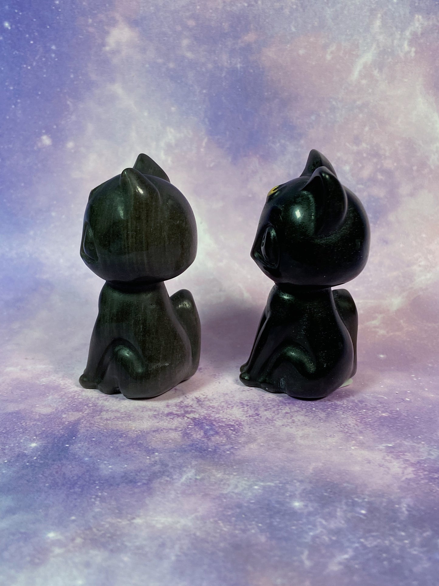 Silver Obsidian Luna Cat