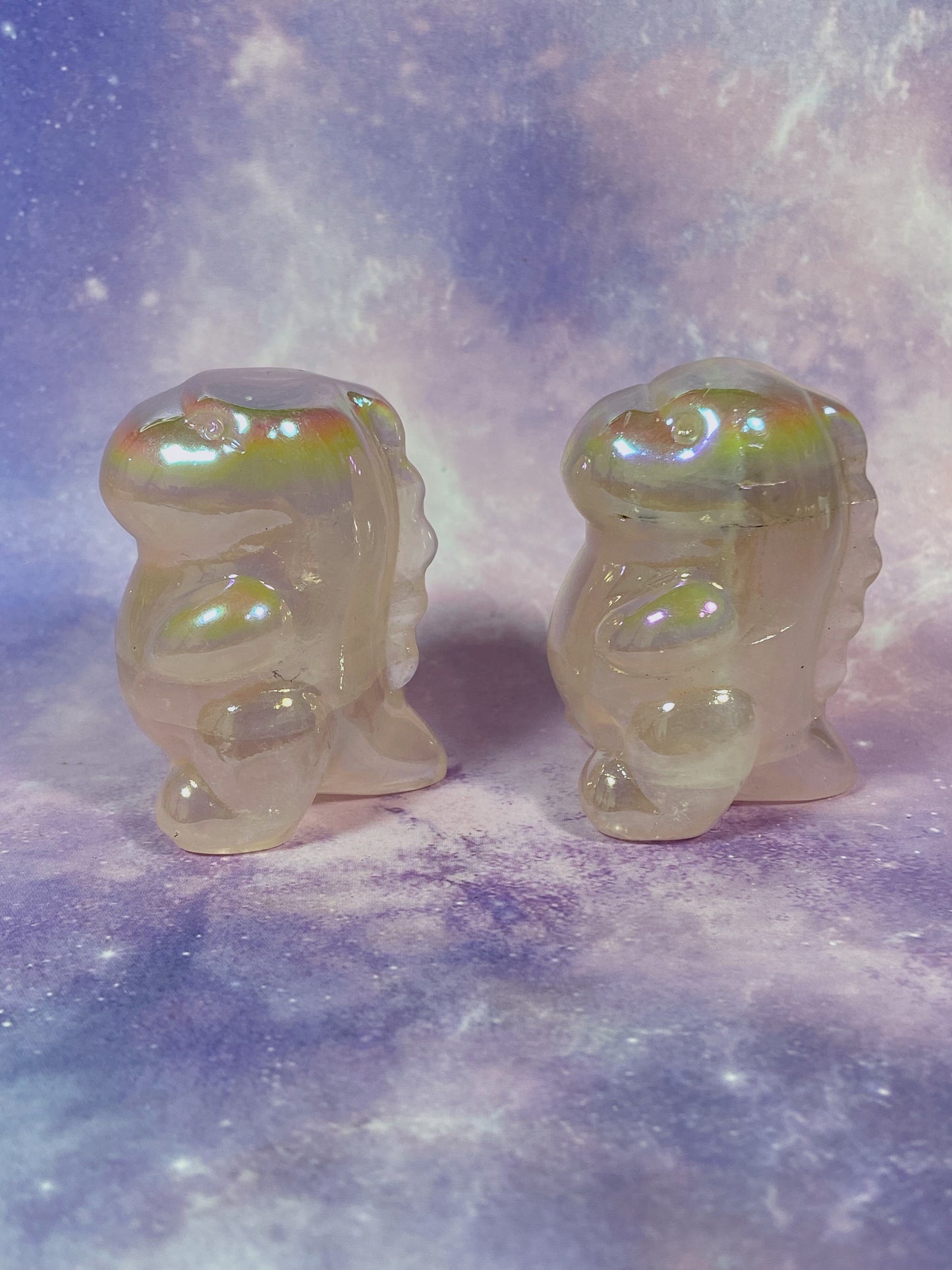 Aura Rose Quartz Dino