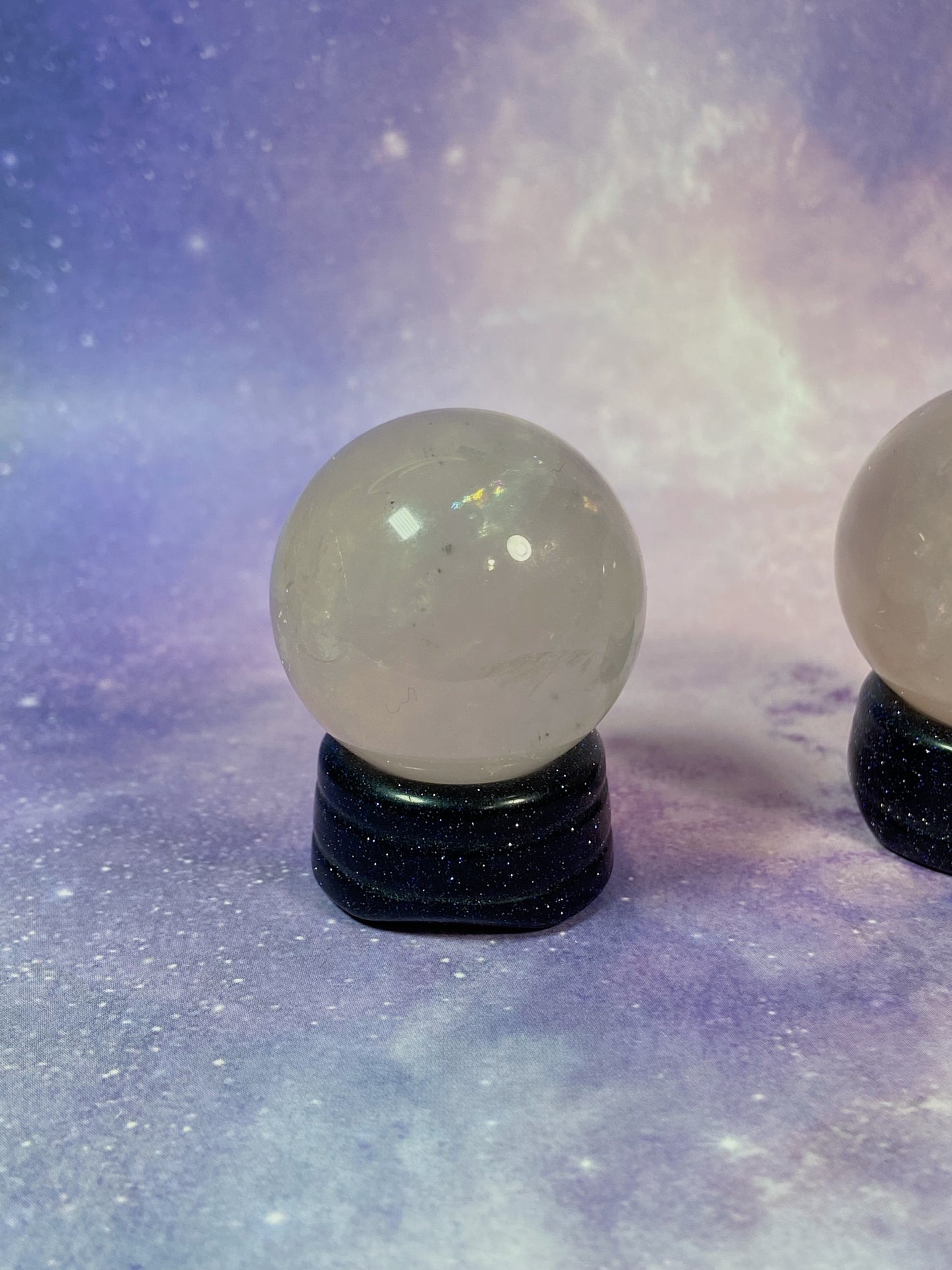Rose Quartz Mini Spheres W/ Stand