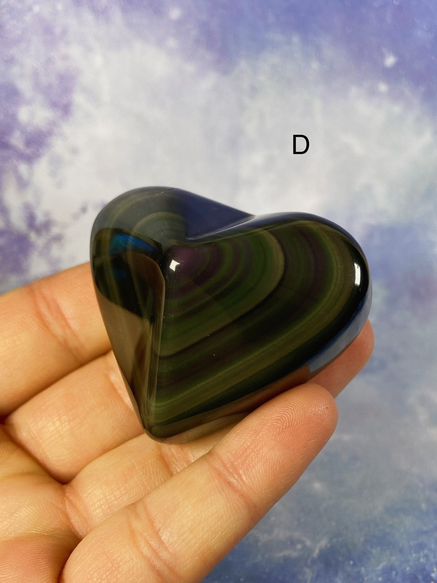 Rainbow Obsidian Hearts