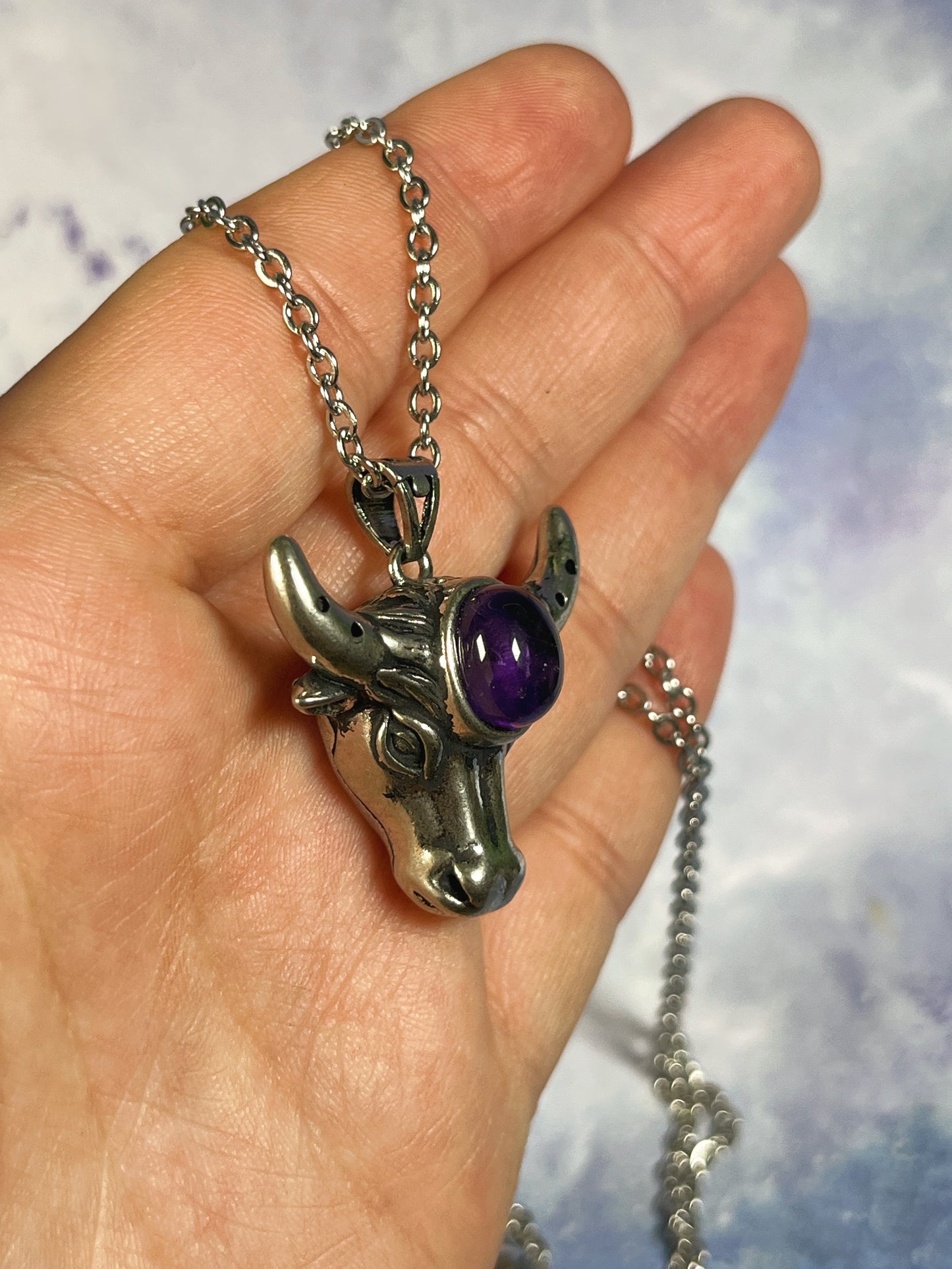 Amethyst Ox Necklace