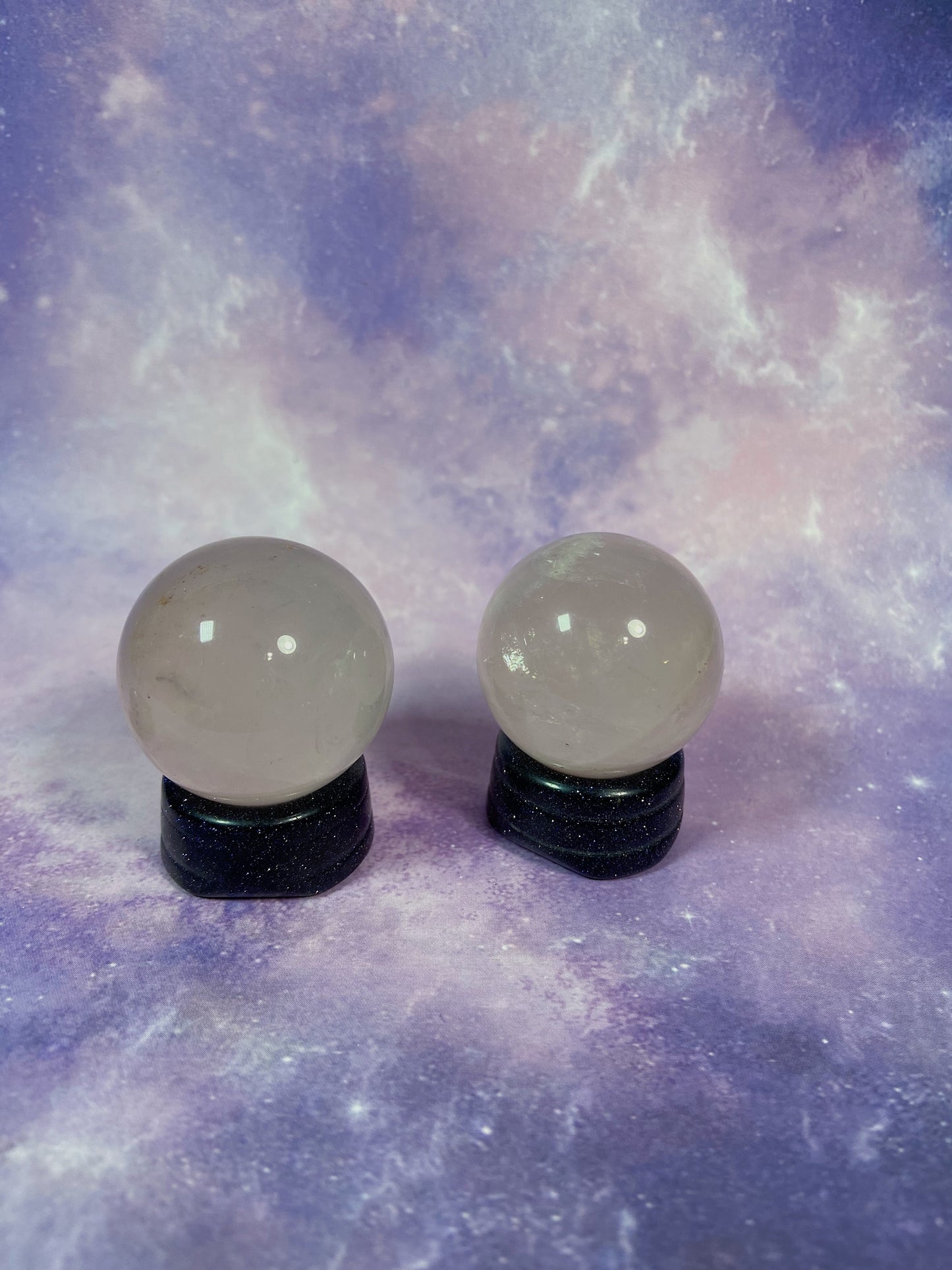 Rose Quartz Mini Spheres W/ Stand