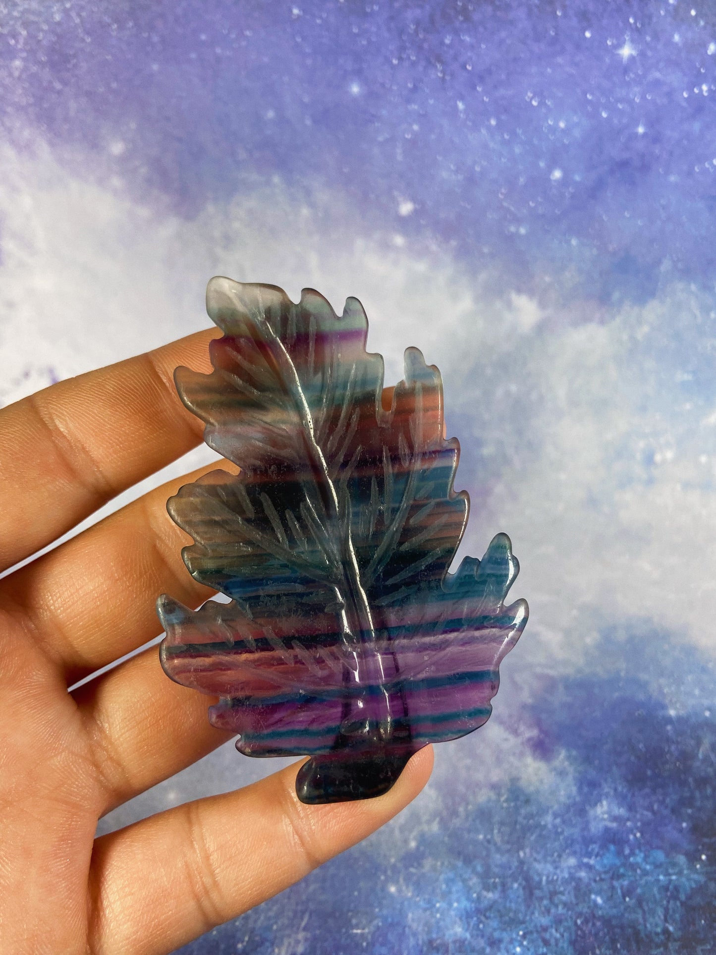 Rainbow Fluorite Leaf