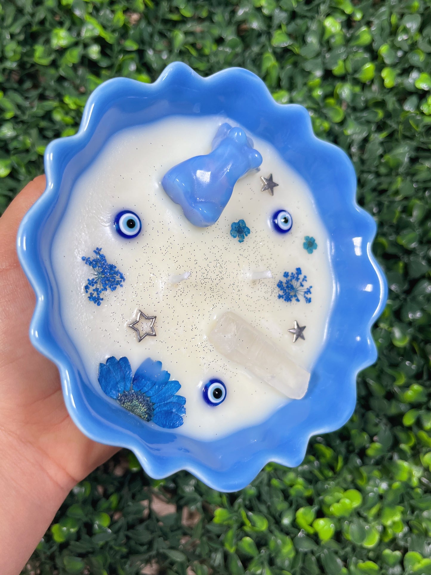 Opalite Evil Eye Goddess Candle