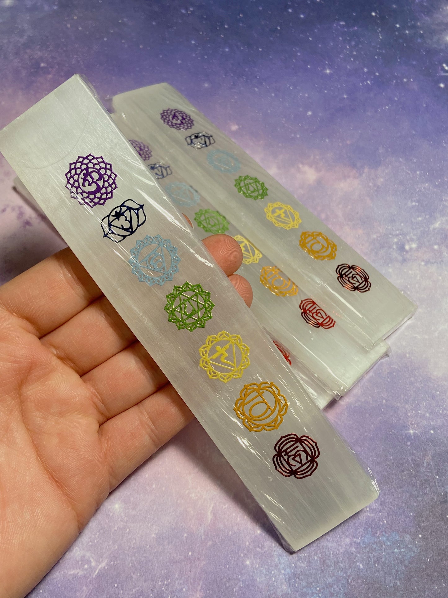 Chakra Selenite Slab