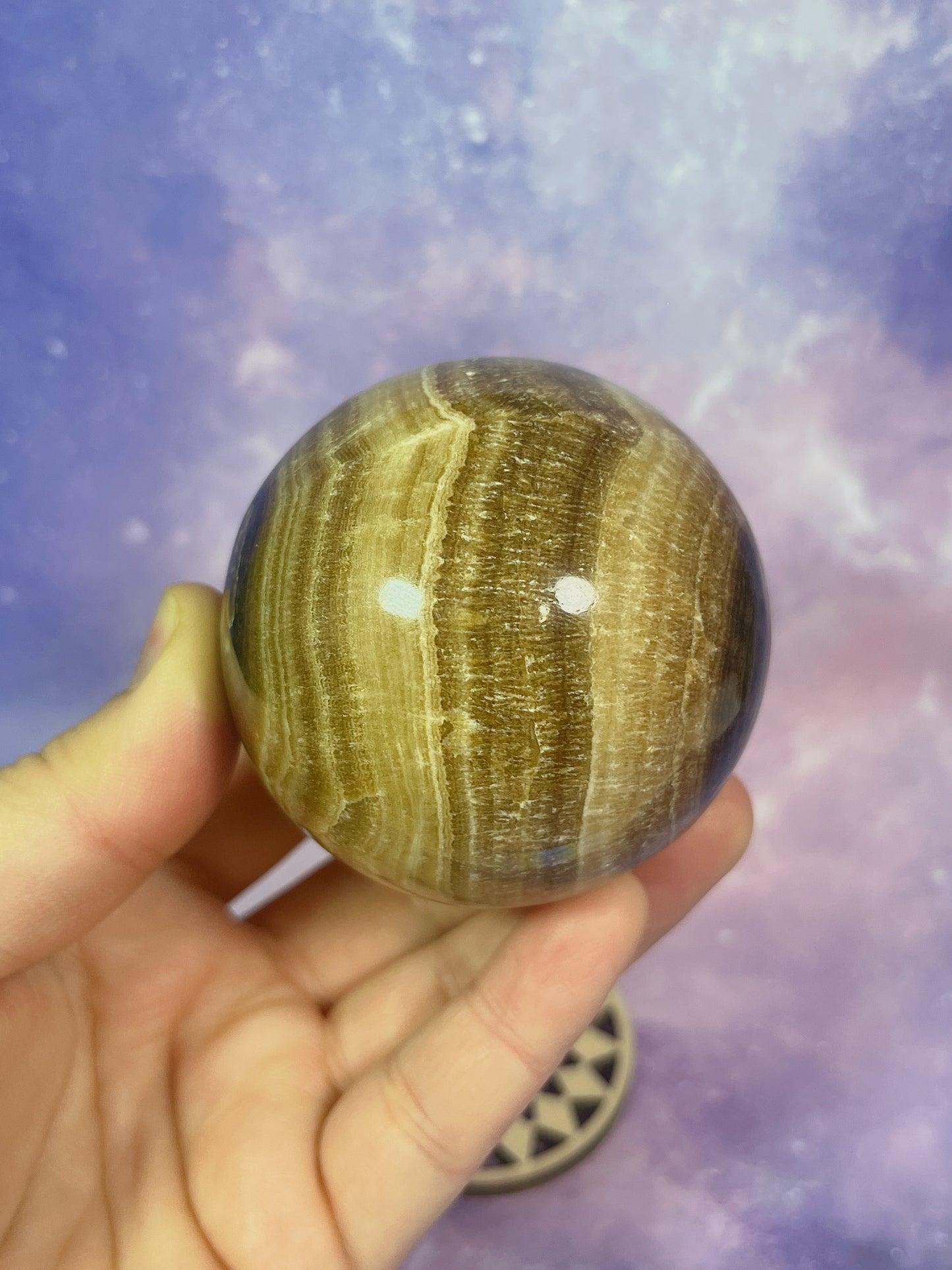 Chocolate Calcite Sphere