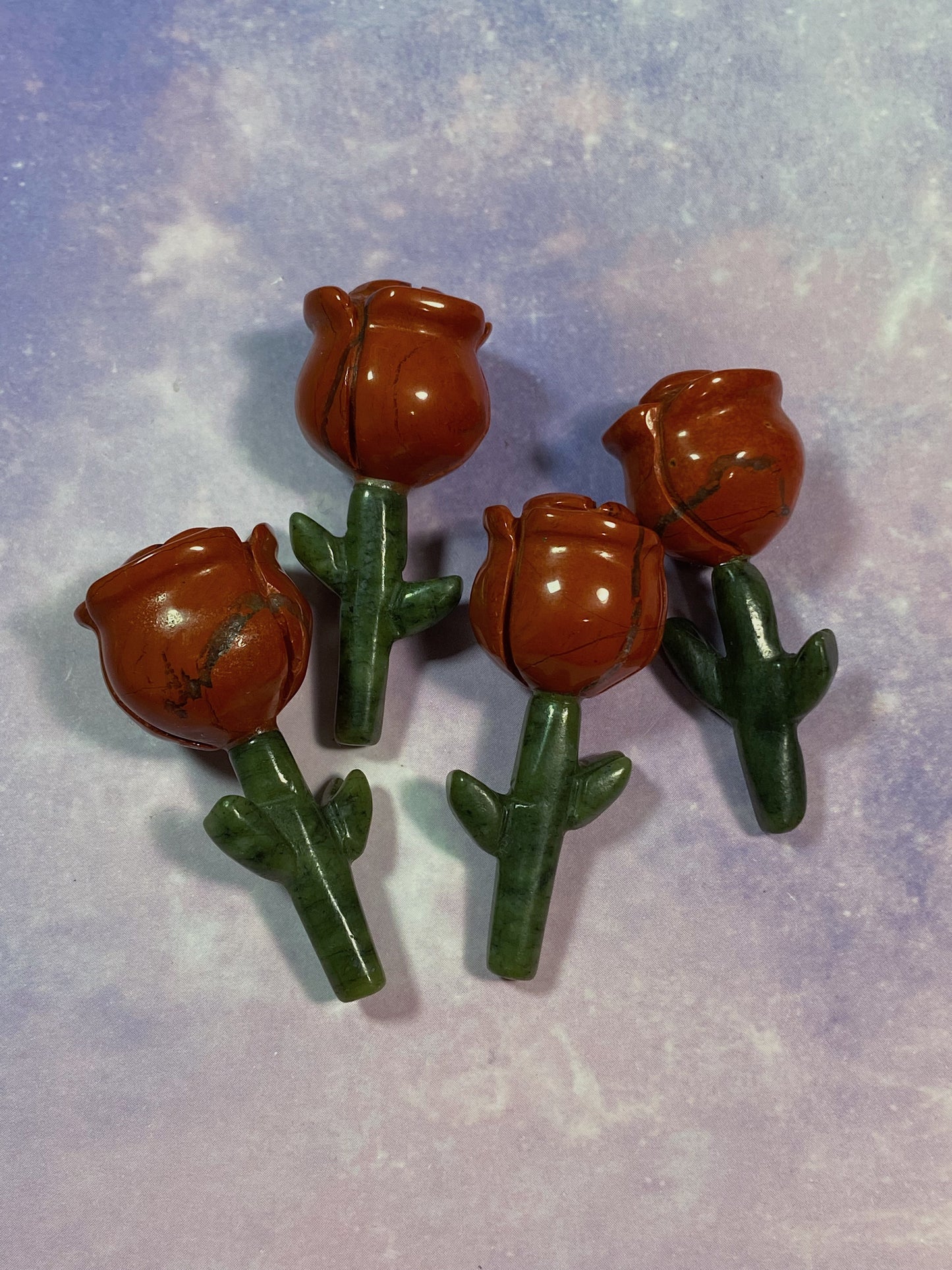 Red Jasper/ Green Jade Rose