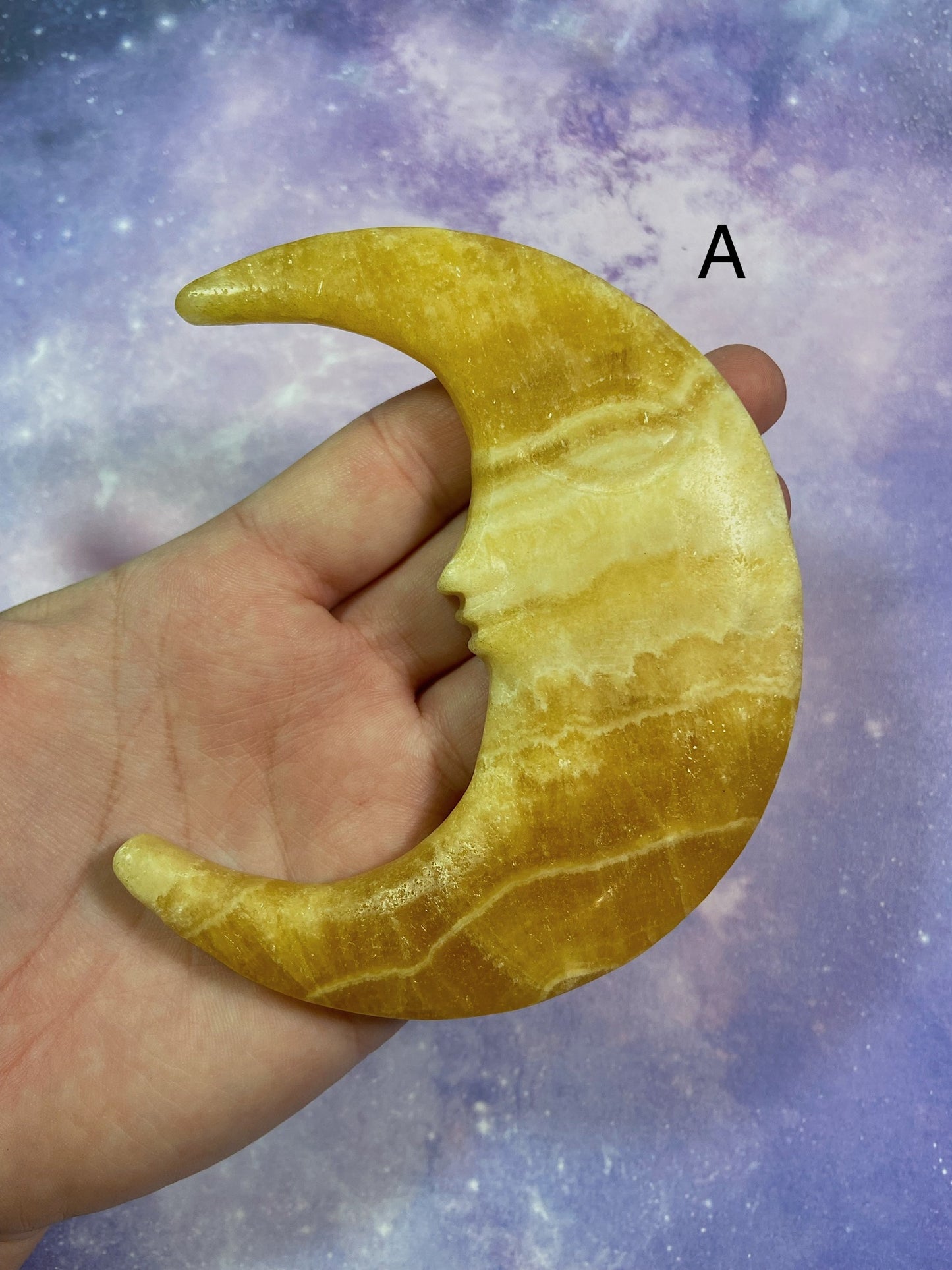 Orange Calcite Moon A