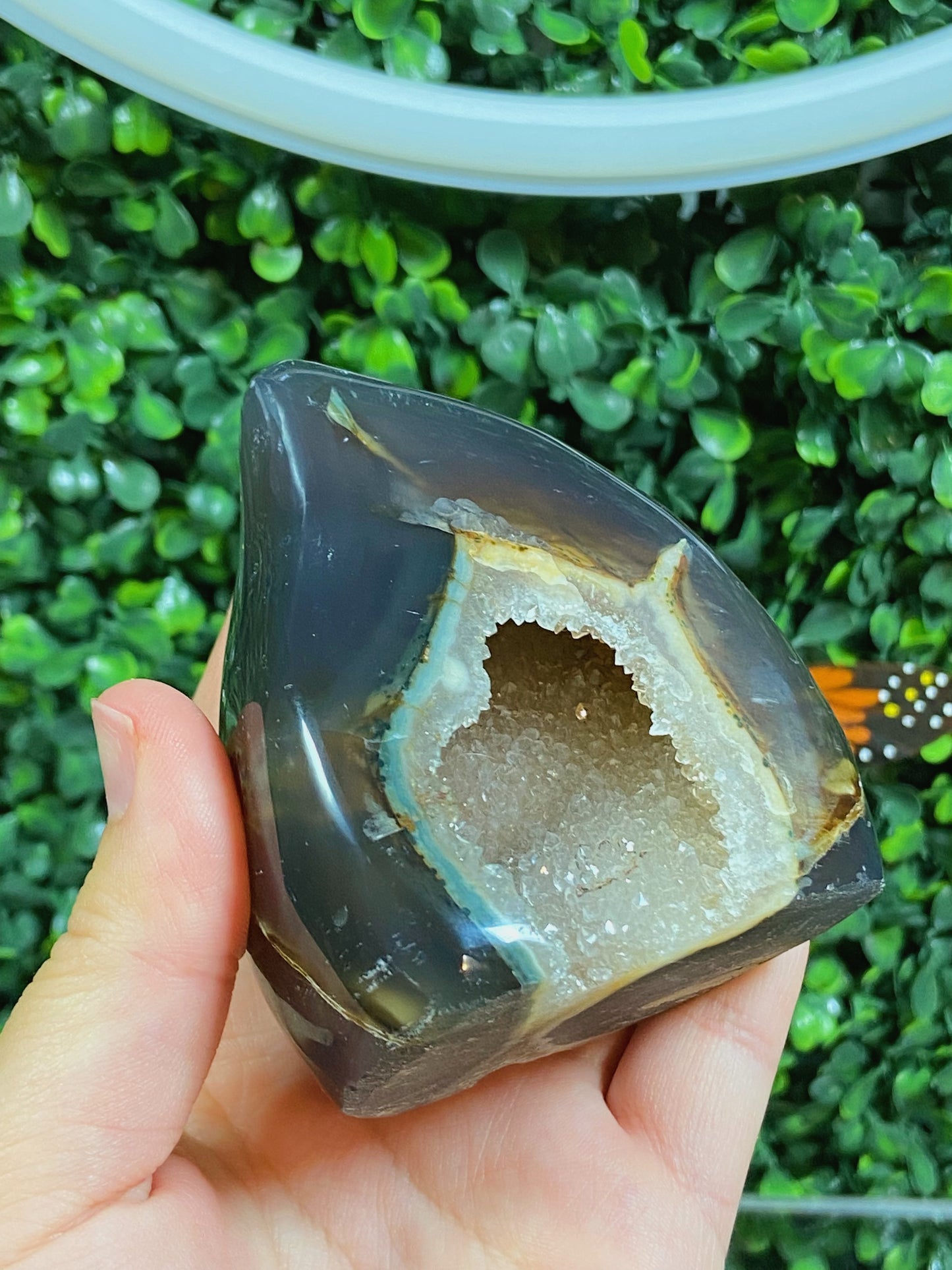 Druzy Agate Flame