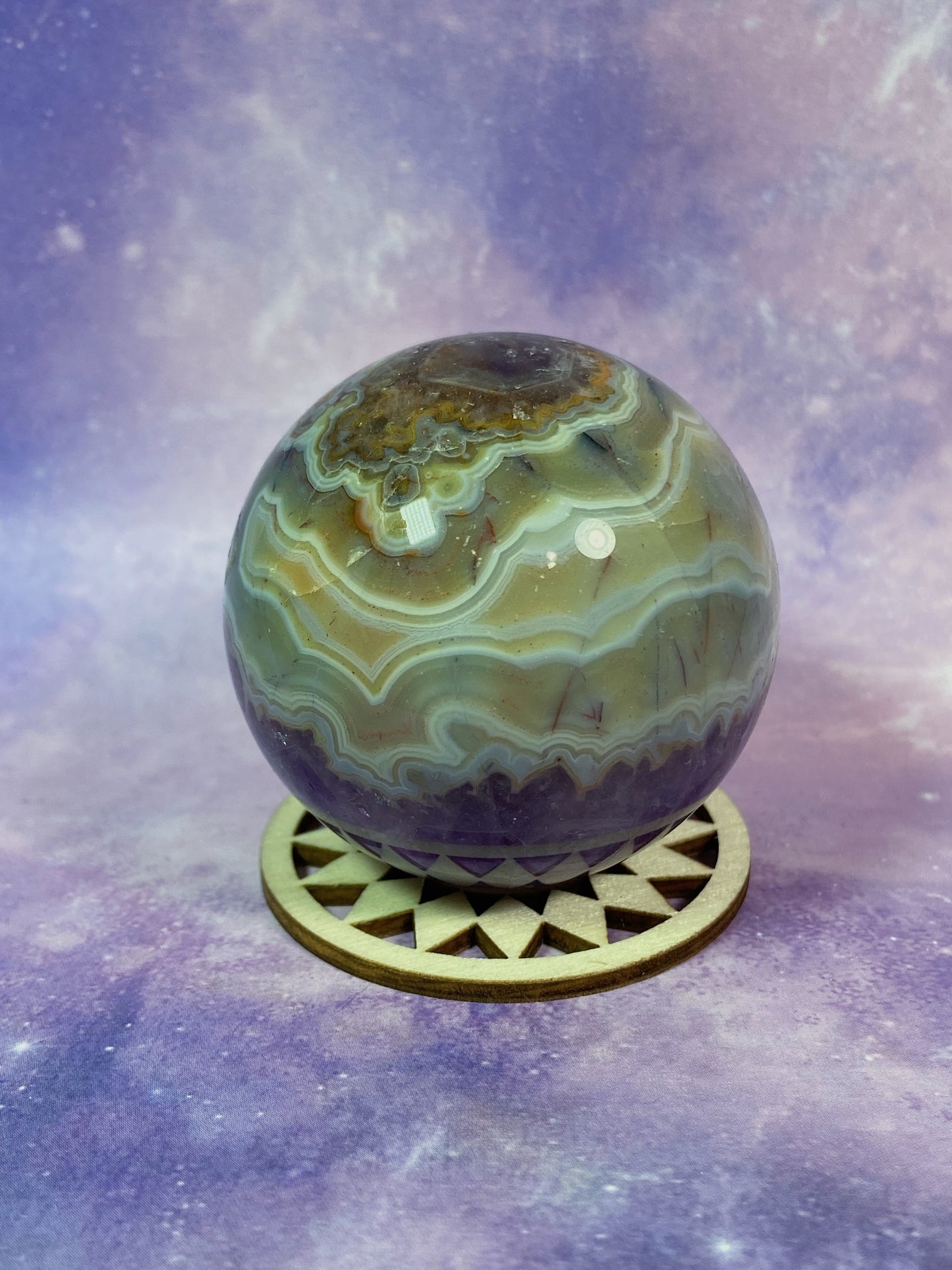 Crazy Lace Amethyst Sphere A