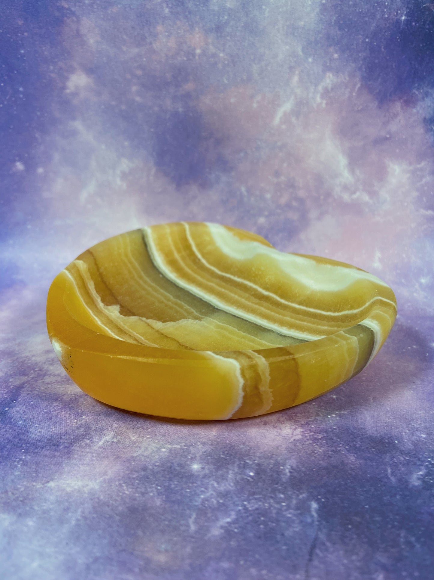Orange Calcite Heart Dish