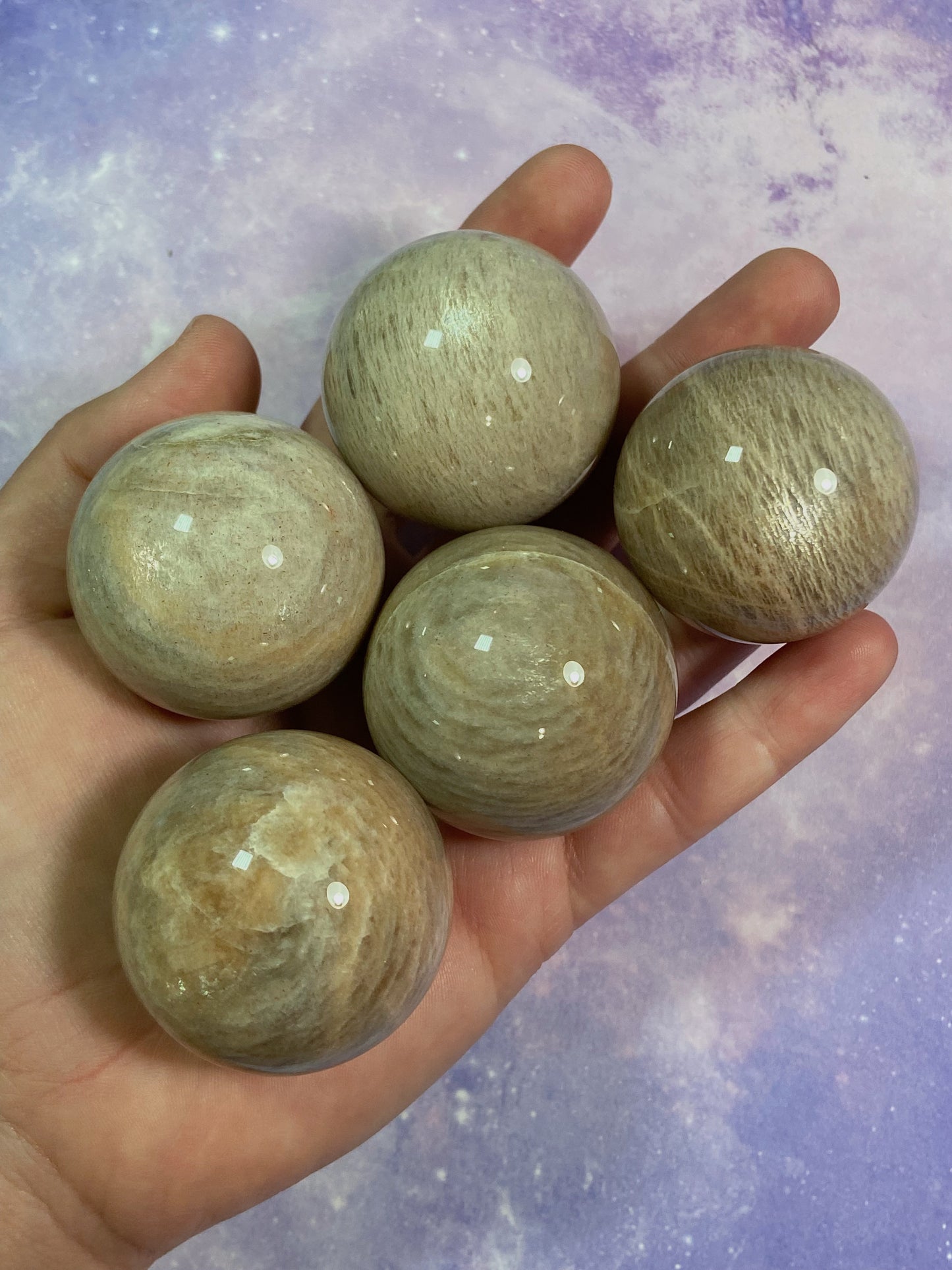 Peach Moonstone Sphere
