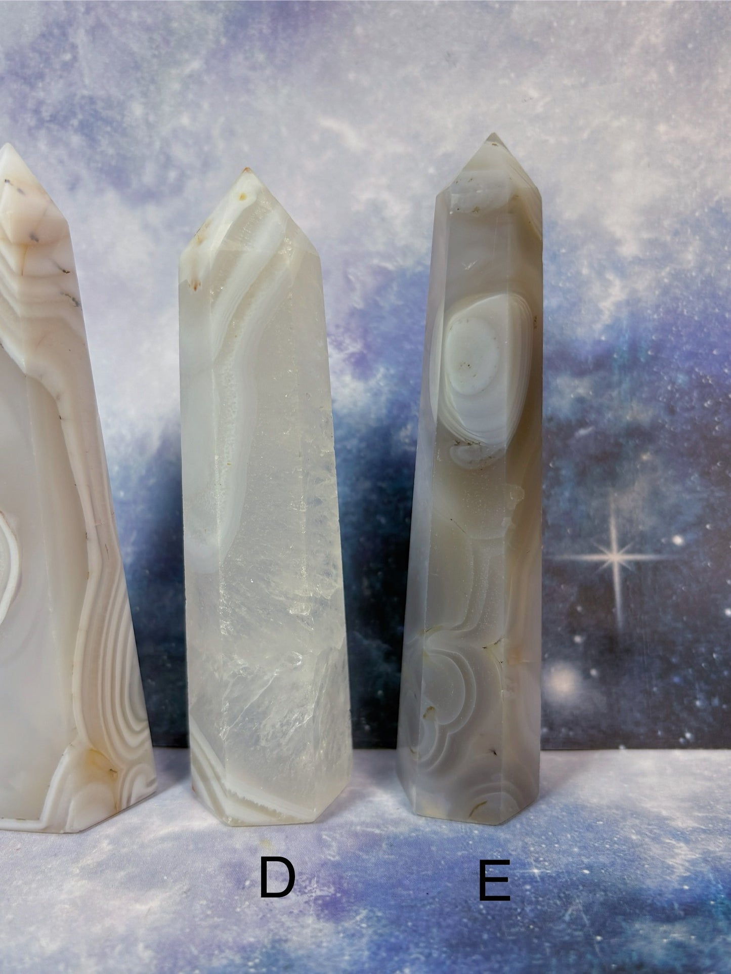 Banded White Agate Tower