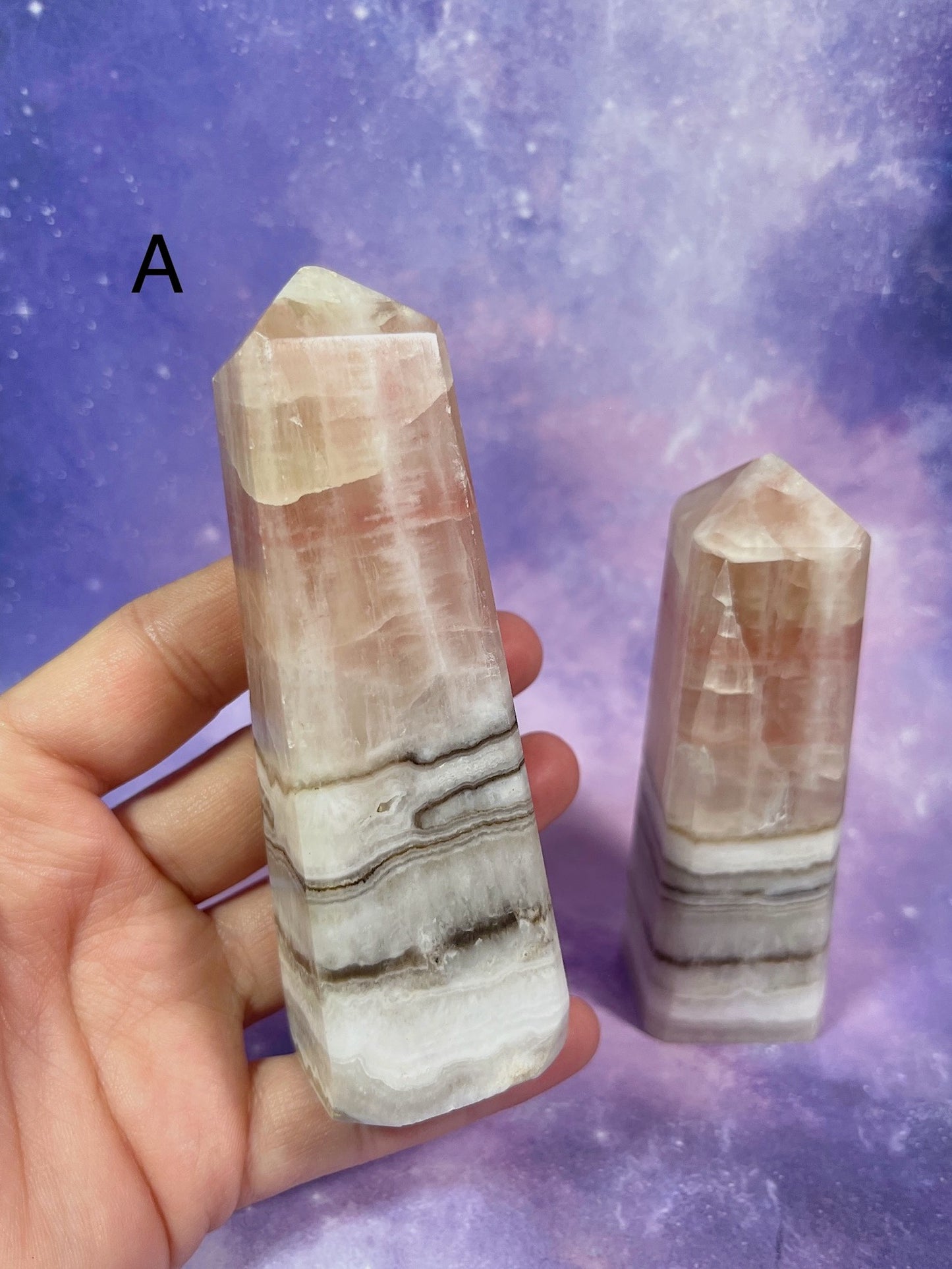 Rose Calcite Tower