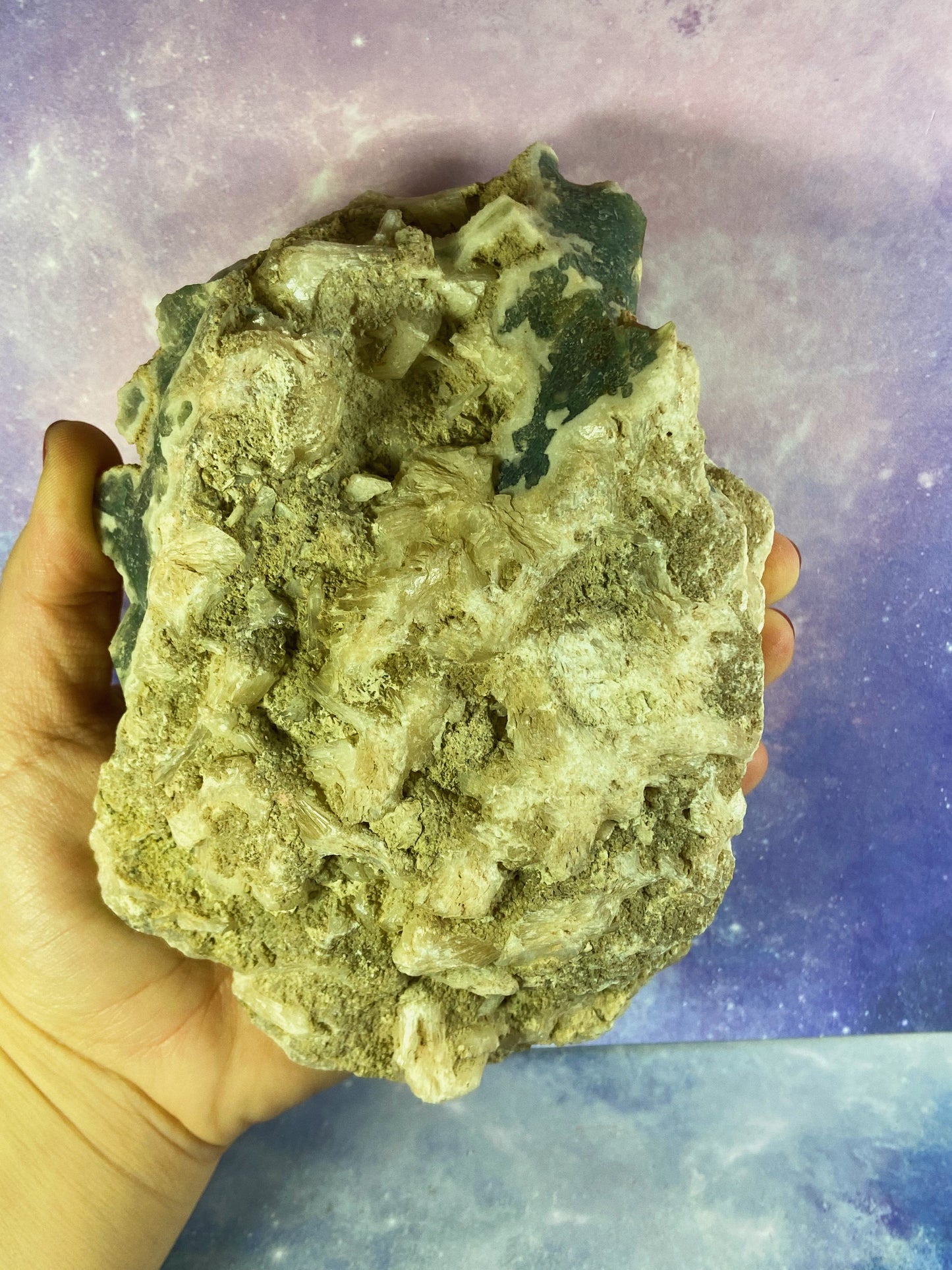Moss Agate Geode Slice