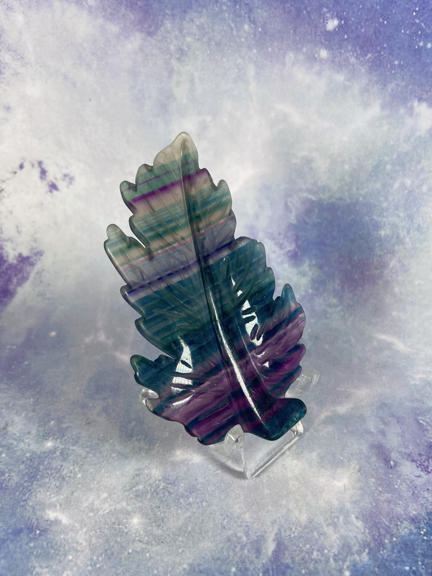 Rainbow Fluorite Leaf