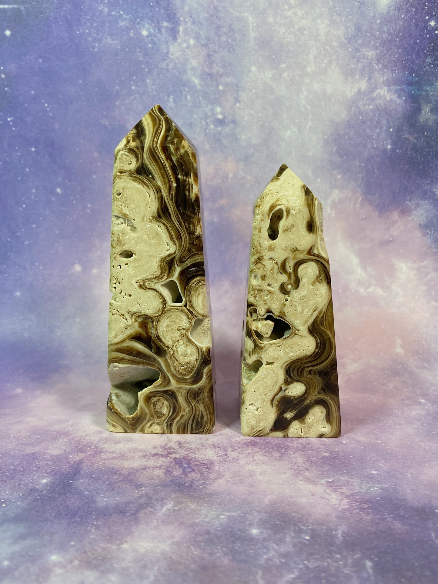 Druzy Chocolate Calcite Tower