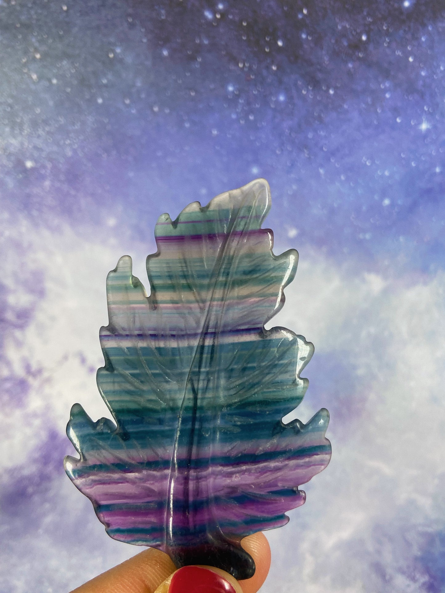 Rainbow Fluorite Leaf