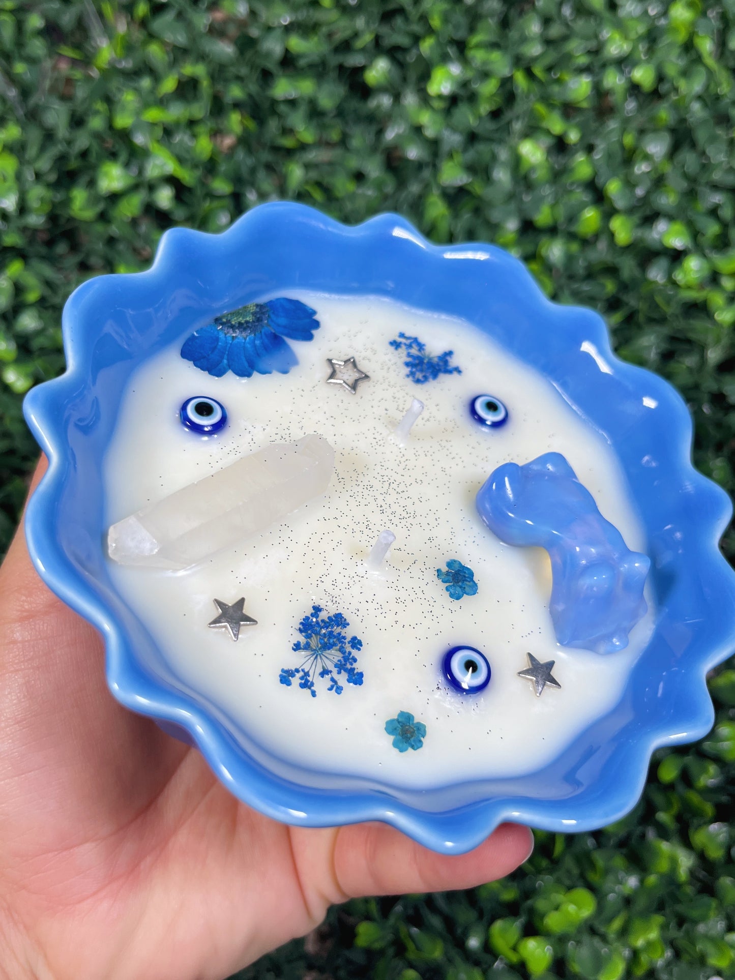 Opalite Evil Eye Goddess Candle