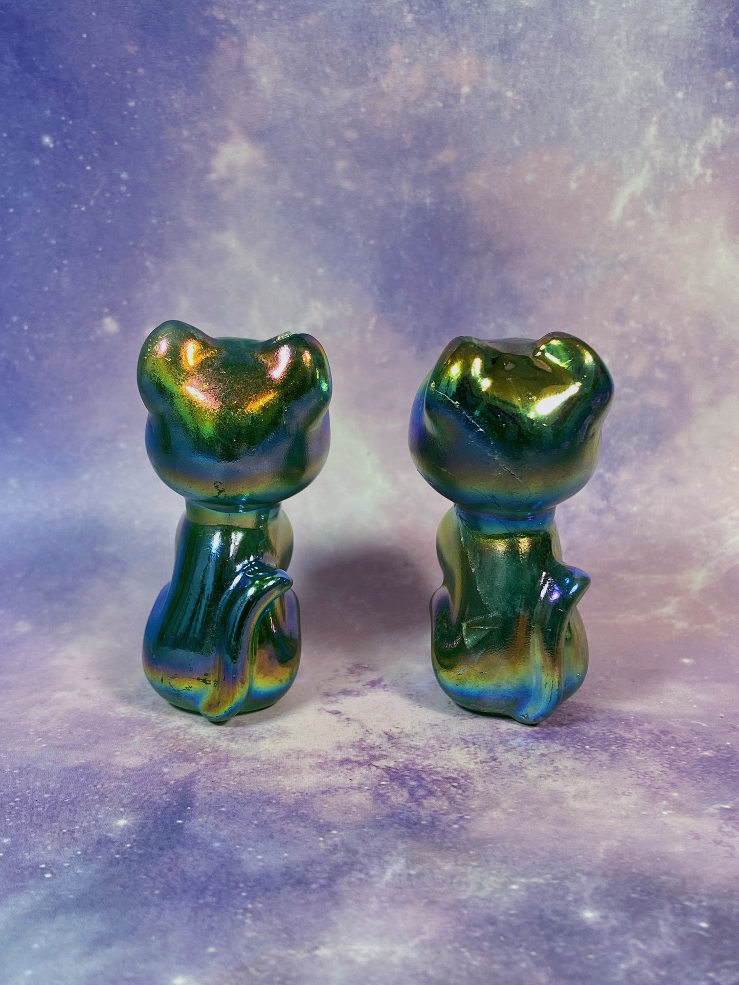 Aura Green Fluorite Luna Cat