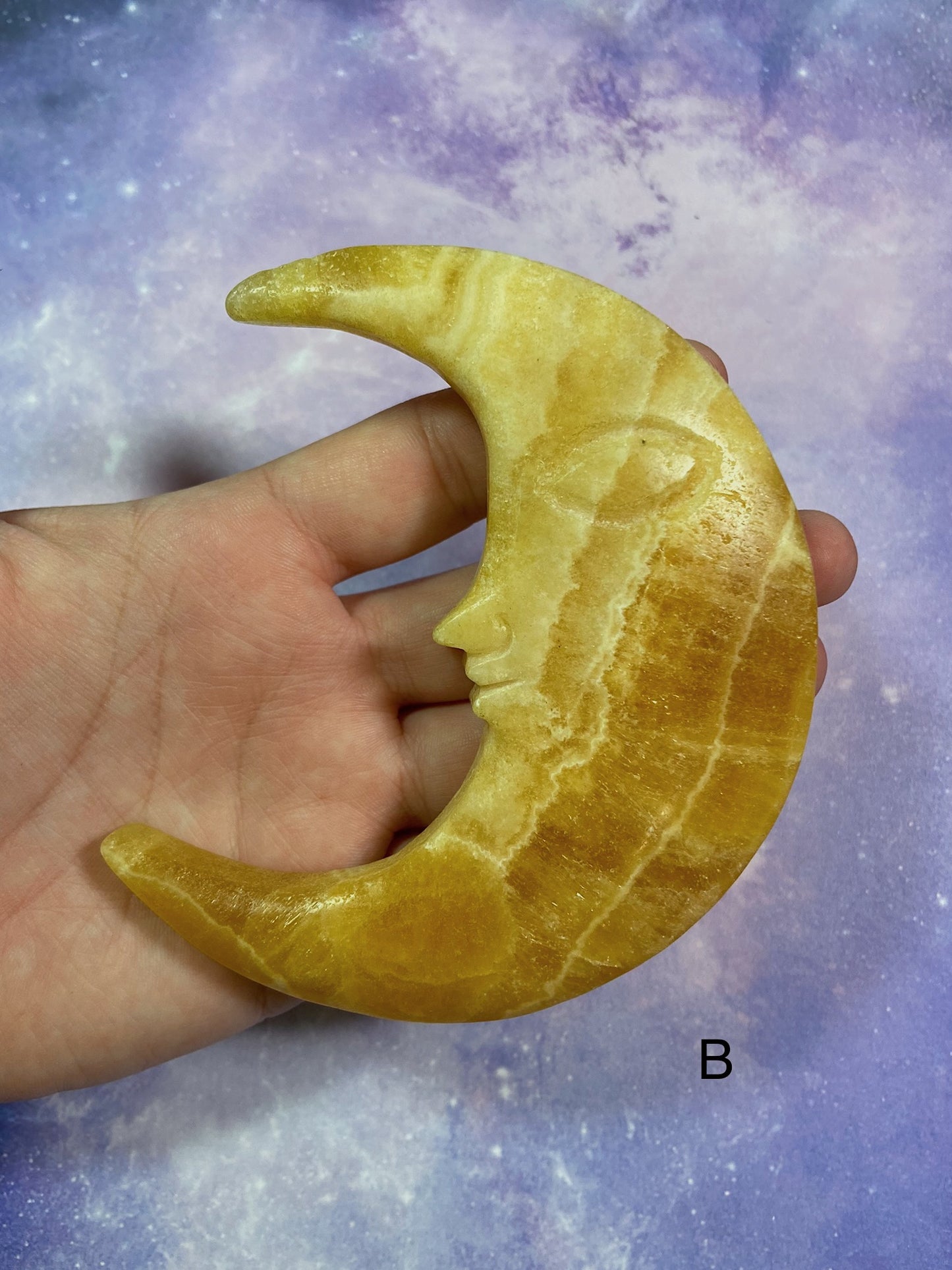 Orange Calcite Moon B