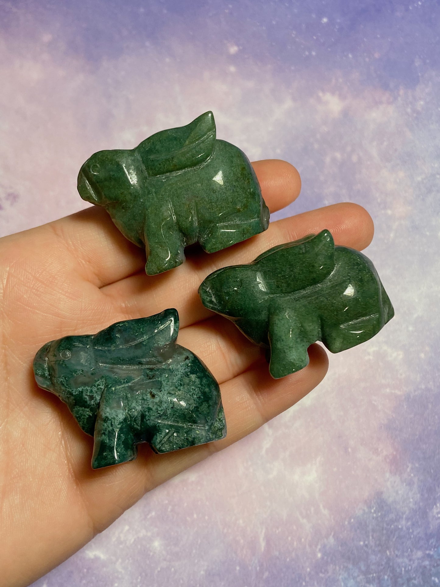 Moss Agate Bunny