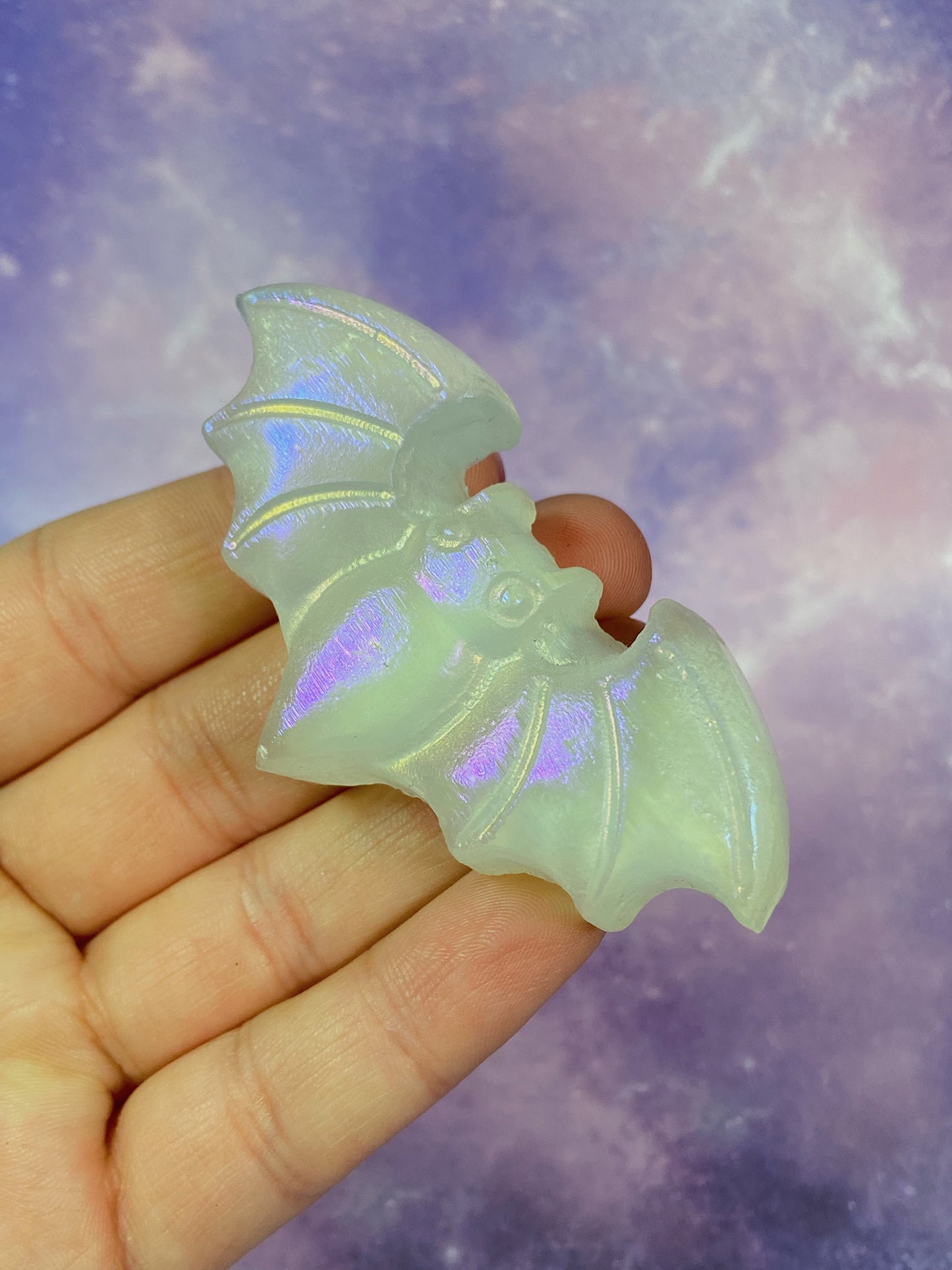 Aura Selenite Bat