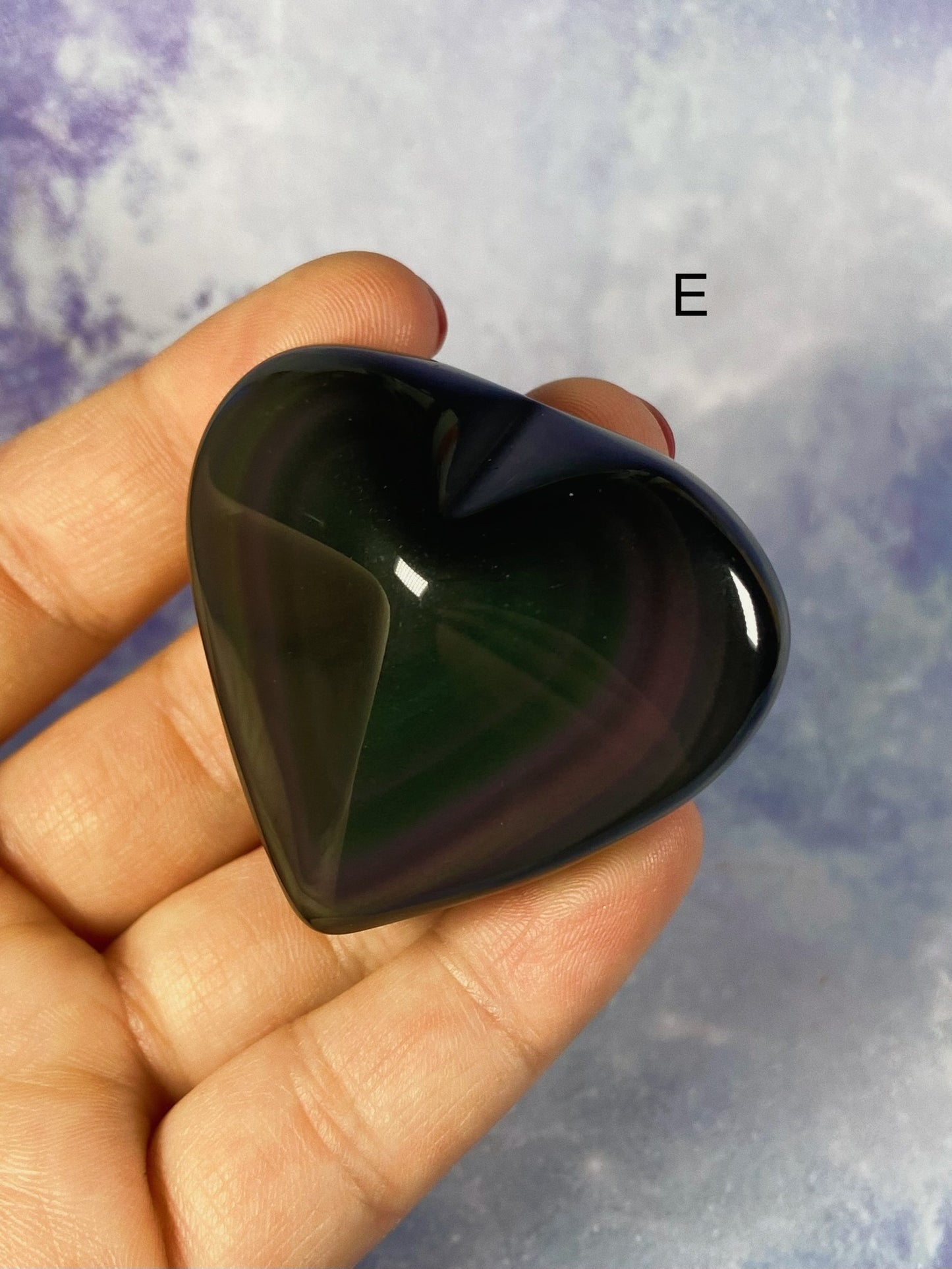 Rainbow Obsidian Hearts