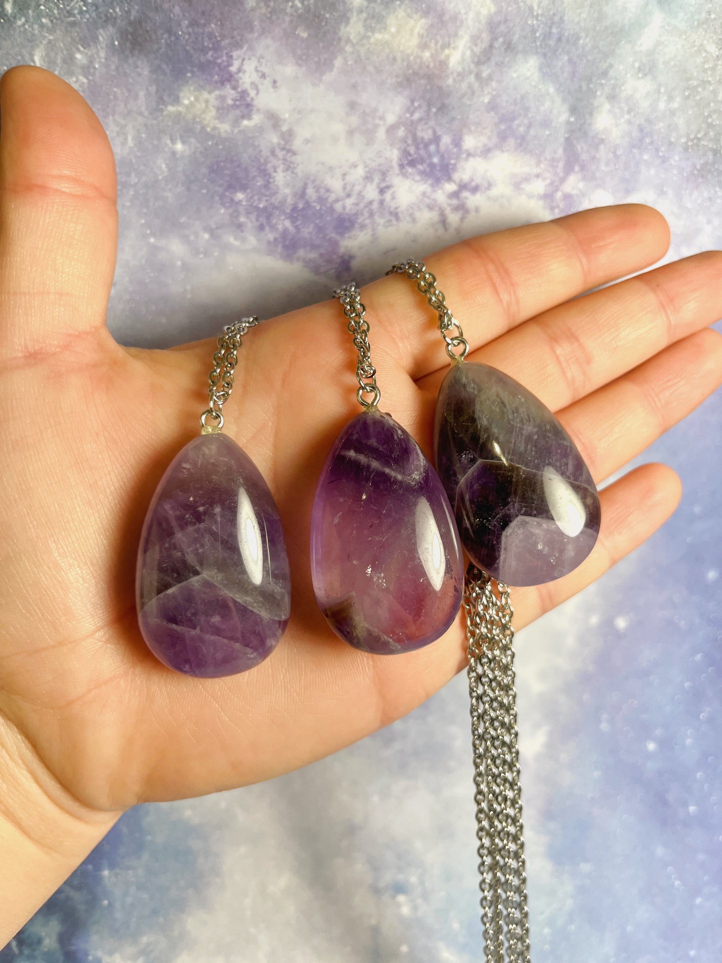 Amethyst Drop Necklace