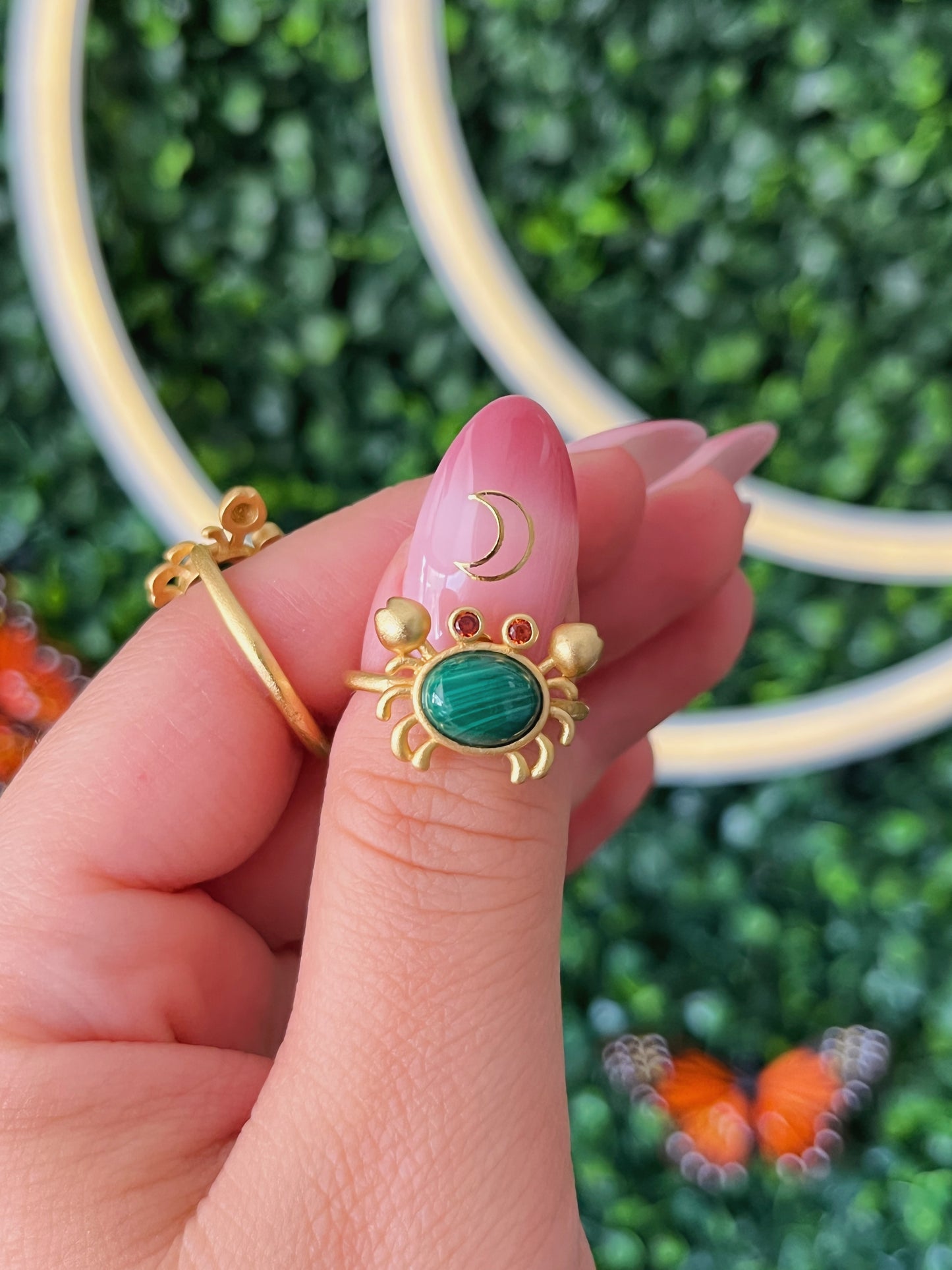 Malachite Crab Ring