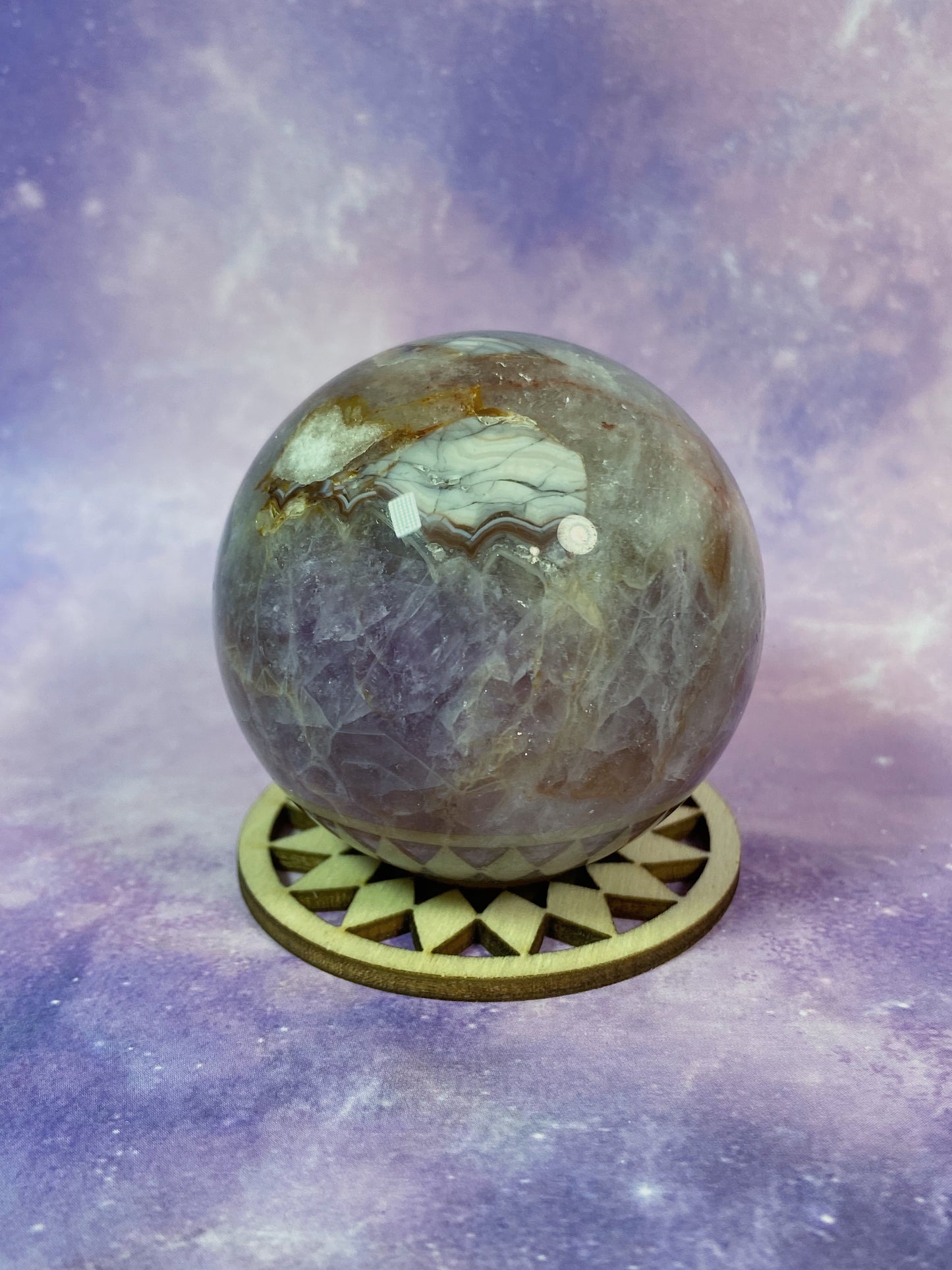 Crazy Lace Amethyst Sphere B