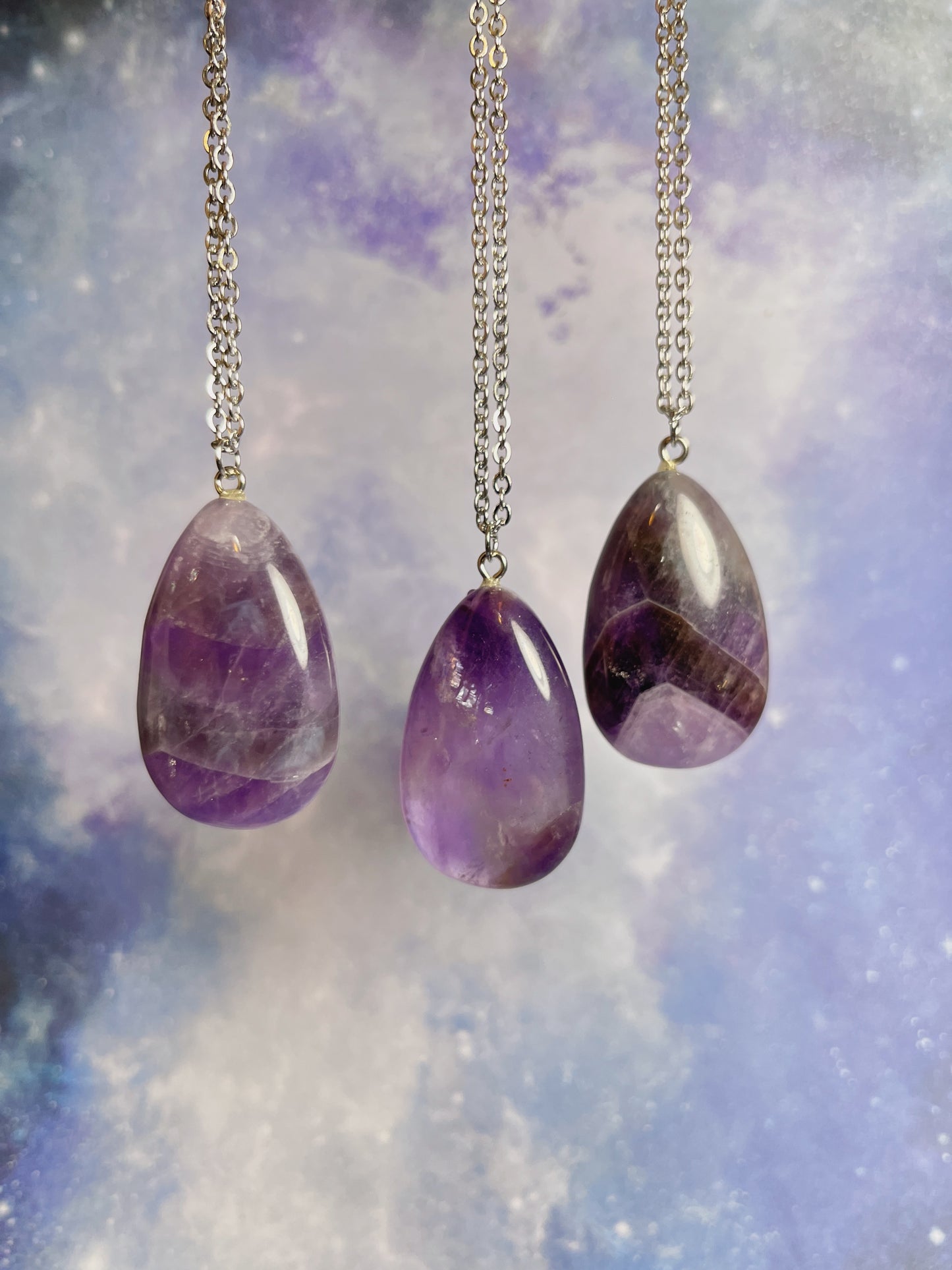 Amethyst Drop Necklace