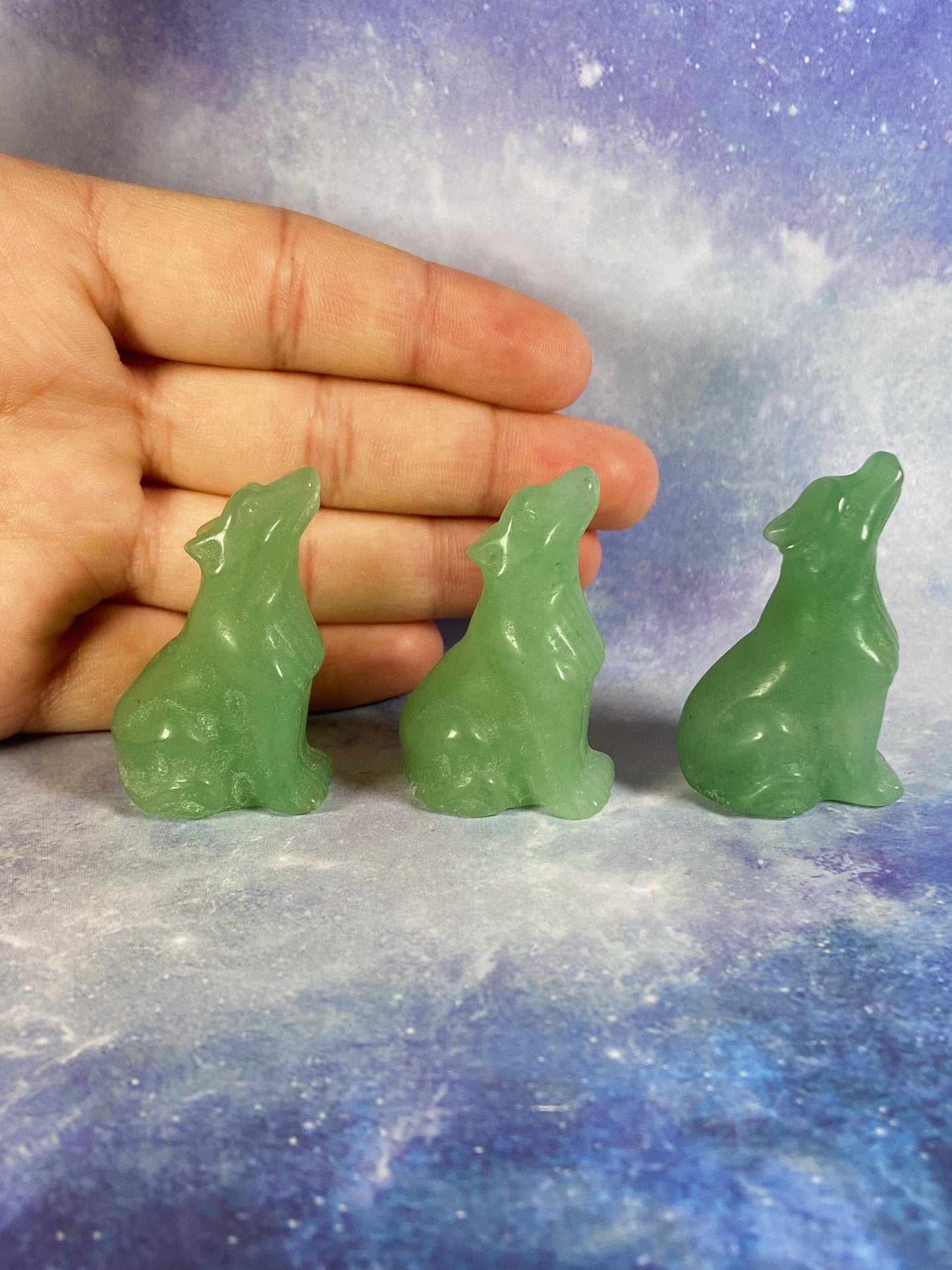 Green Aventurine Wolf