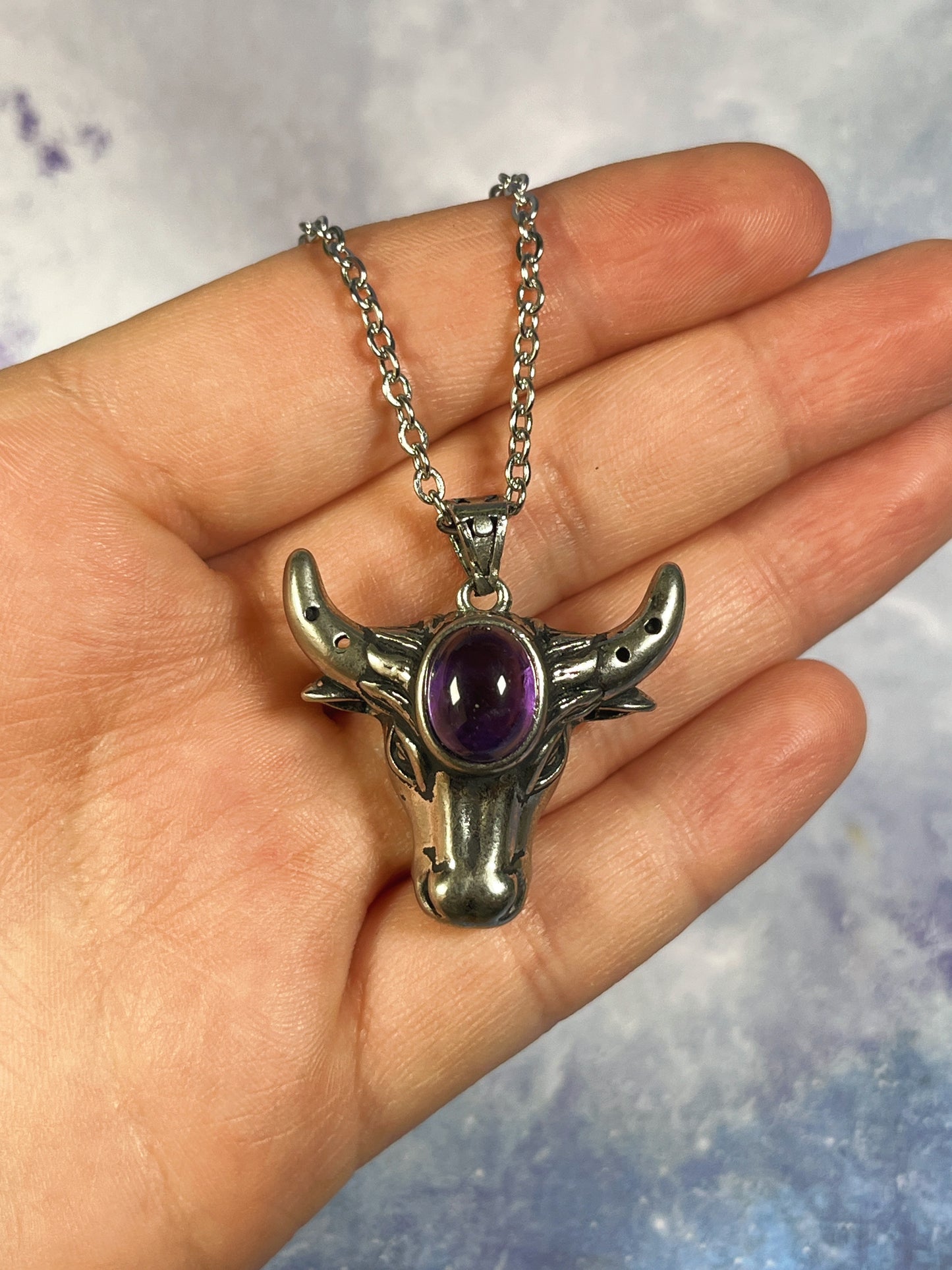 Amethyst Ox Necklace